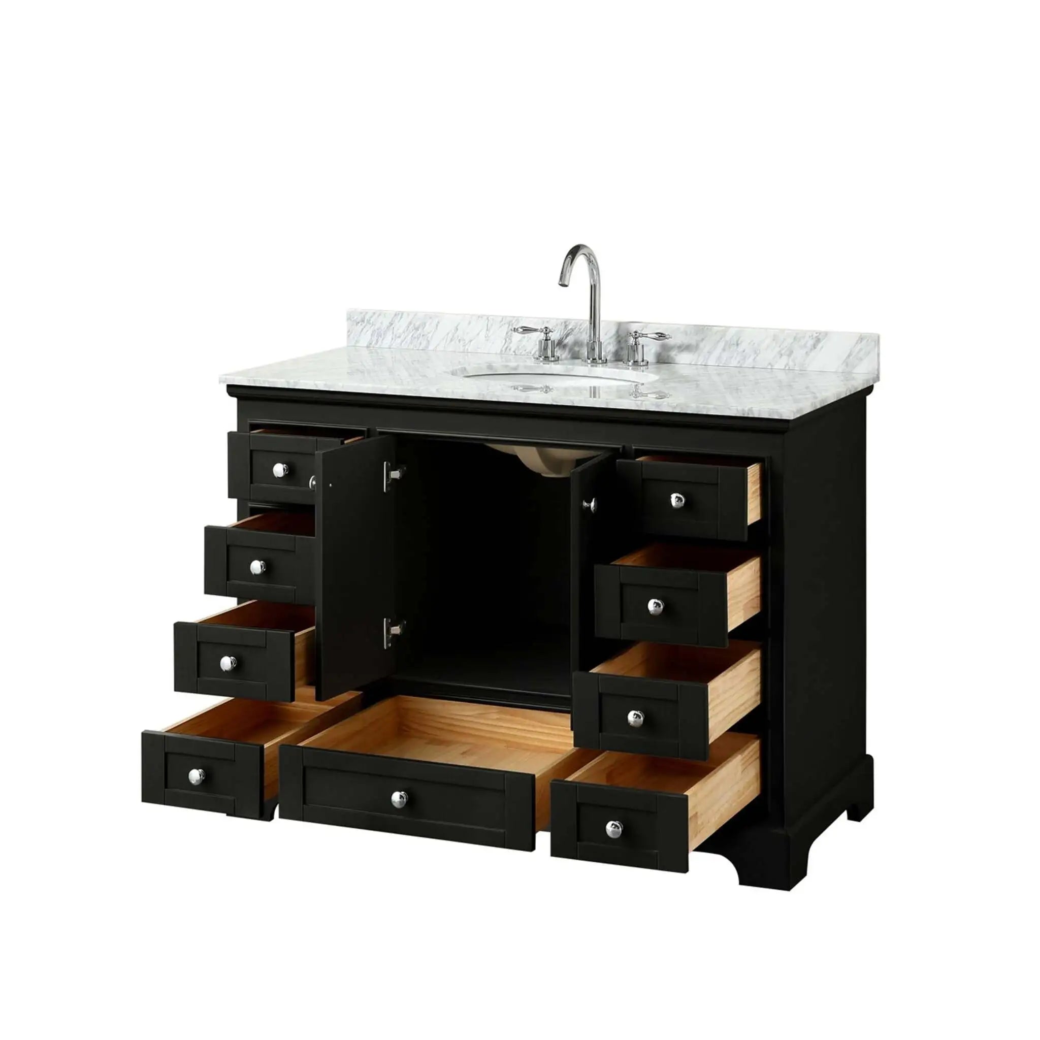 48" Deborah Single Bathroom Vanity in Dark Espresso with Polished Chrome Trim by Wyndham