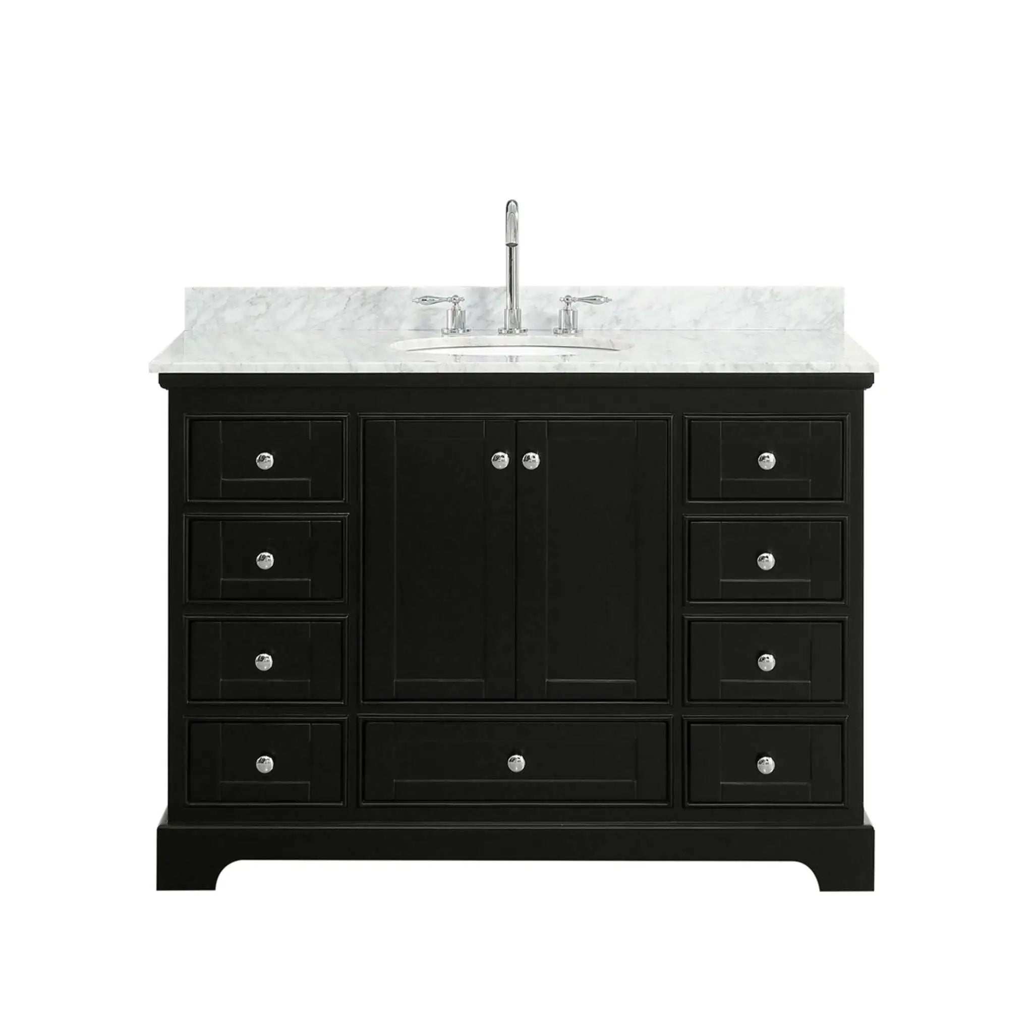 48" Deborah Single Bathroom Vanity in Dark Espresso with Polished Chrome Trim by Wyndham