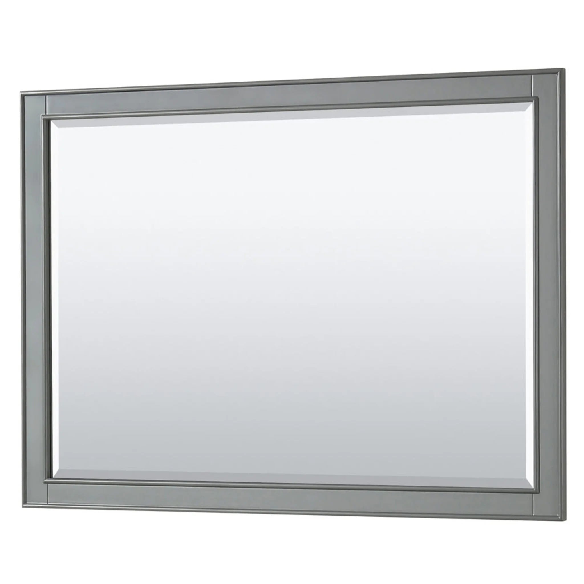 48" Deborah Single Bathroom Vanity in Dark Gray with Matte Black Trim & 46" Mirror by Wyndham