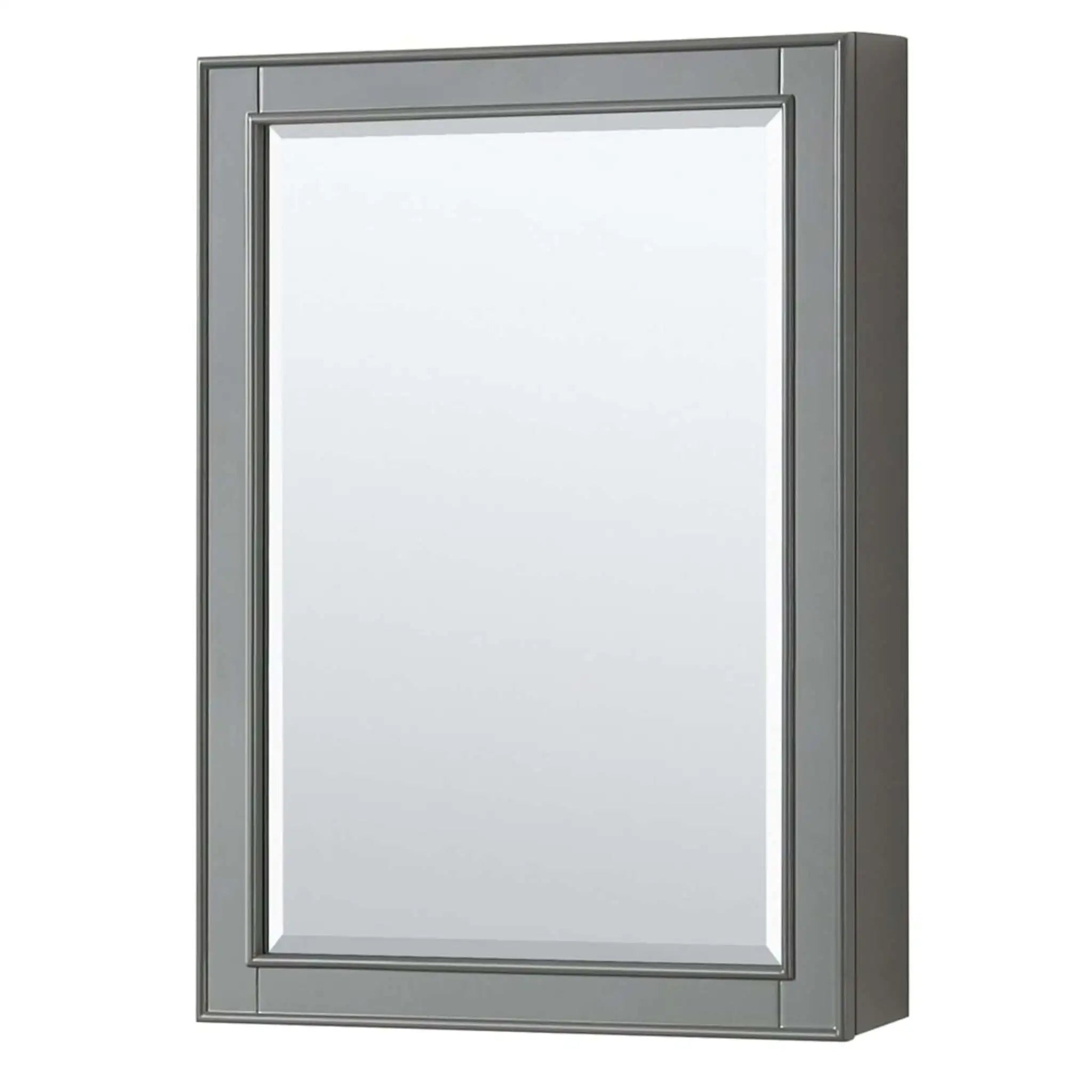 48" Deborah Single Bathroom Vanity in Dark Gray with Matte Black Trim & Medicine Cabinet by Wyndham