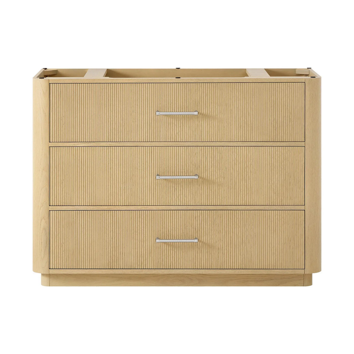 48" Francesca Single Bathroom Vanity Scandinavian Oak Brushed Nickel Trim by wyndham View 21