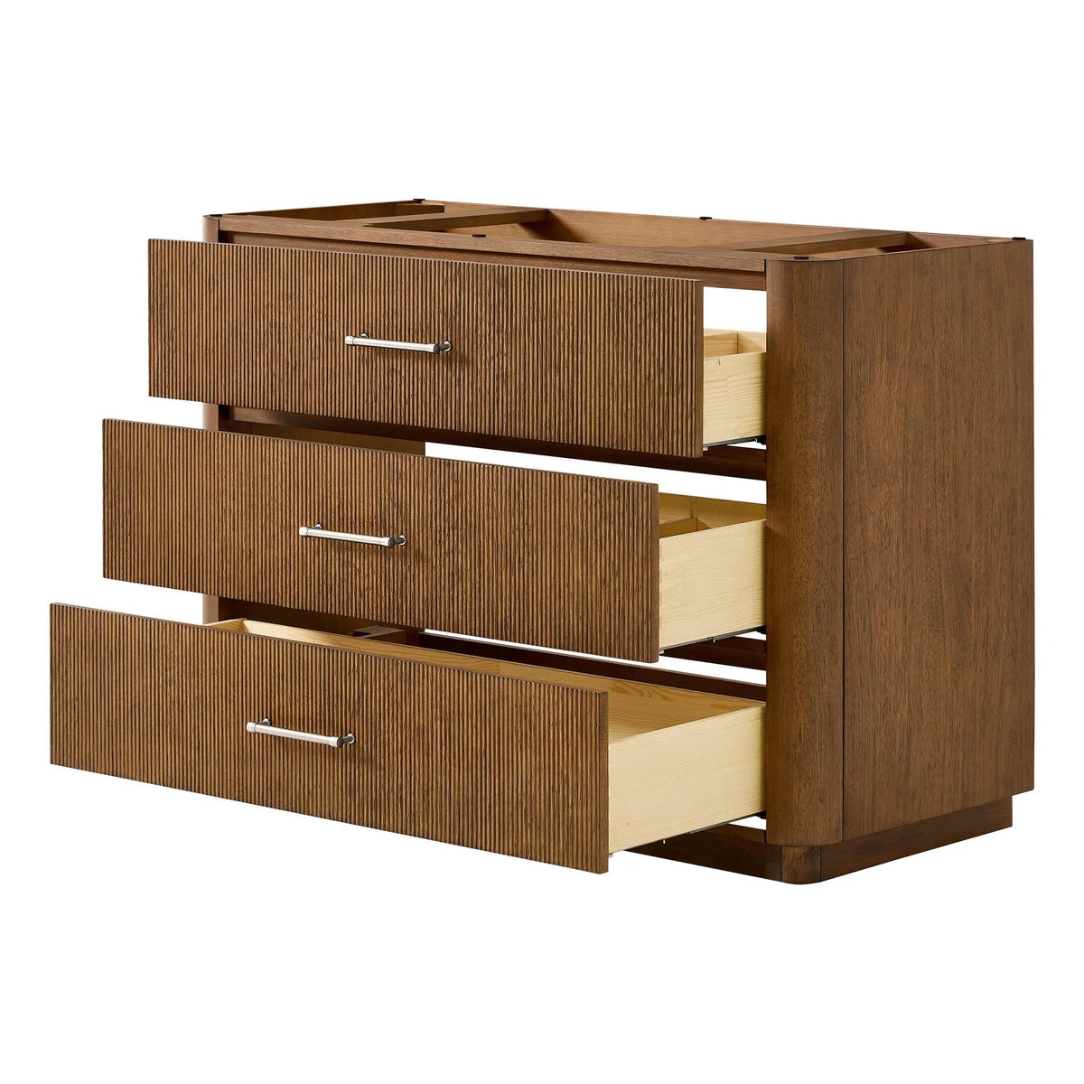 48" Francesca Single Bathroom Vanity Toasted Walnut Brushed Nickel Trim by wyndham View 22
