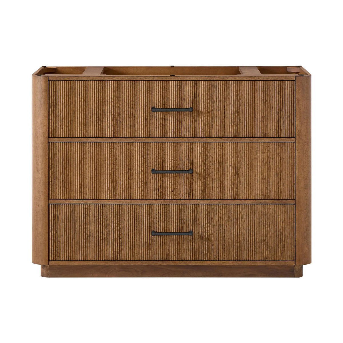 48" Francesca Single Bathroom Vanity Toasted Walnut Matte Black Trim by wyndham View 21