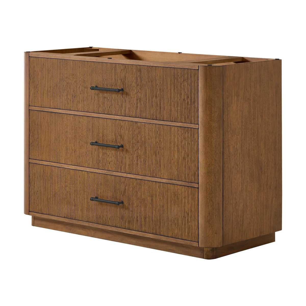 48" Francesca Single Bathroom Vanity Toasted Walnut Matte Black Trim by wyndham View 24