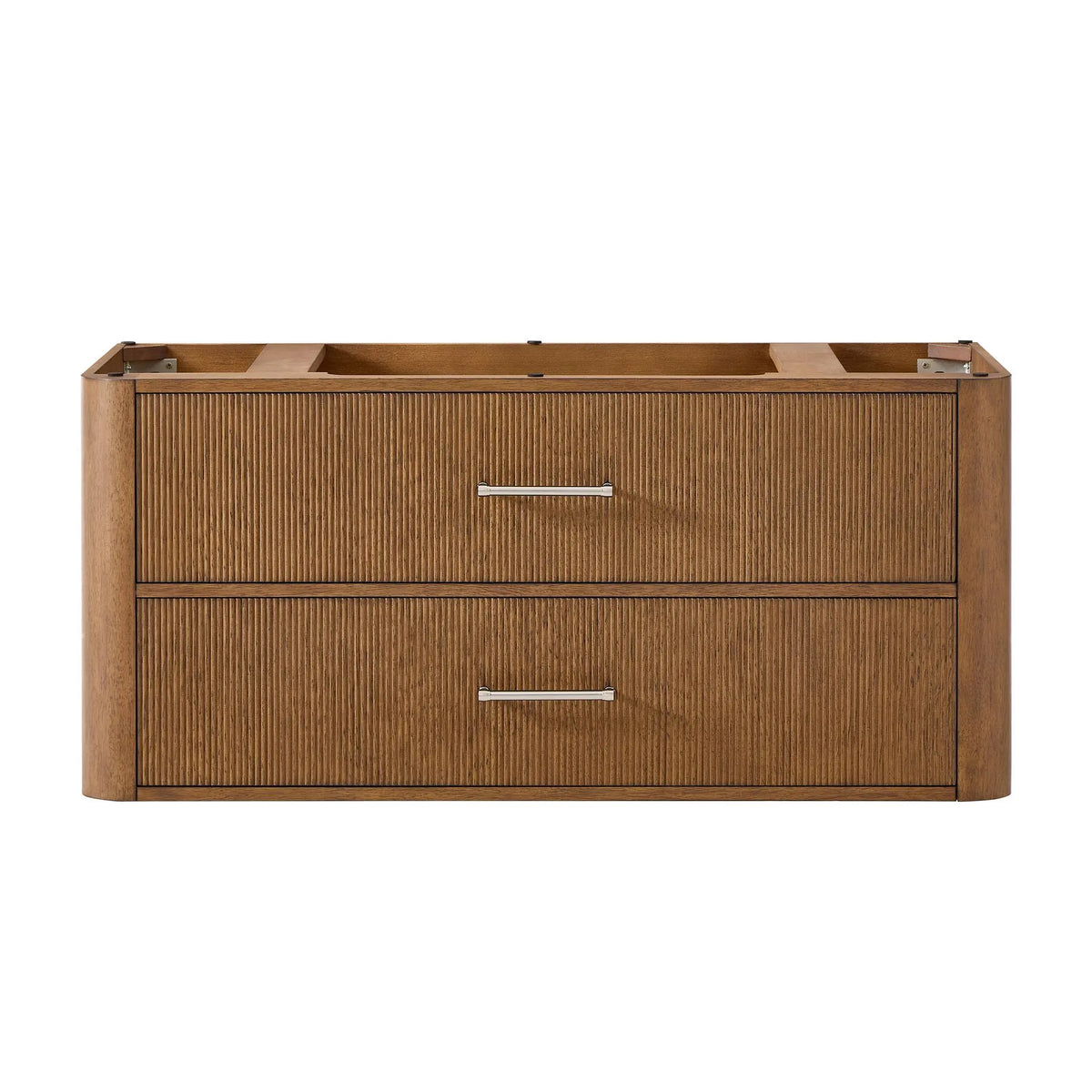 48" Francesca Single Wall Mounted Bathroom Vanity Toasted Walnut Brushed Nickel Trim by wyndham View 21