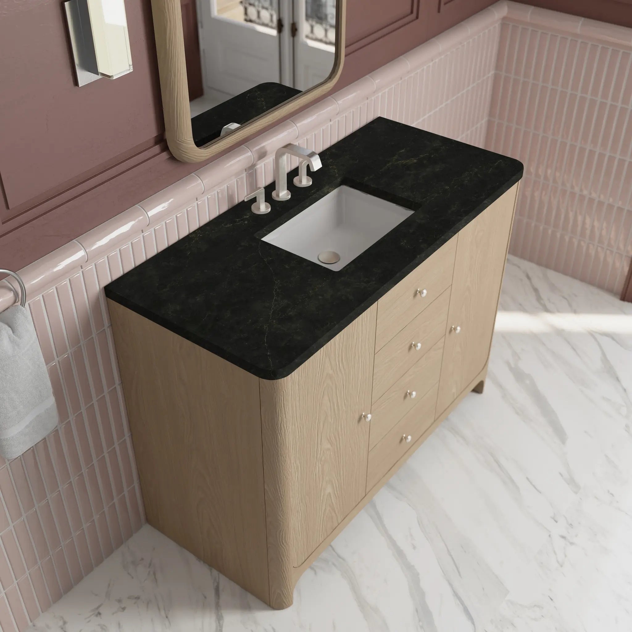 48 Gracyn Single Vanity In Coastal Driftwood Standard Phantome Eclos 8 Widespread 5