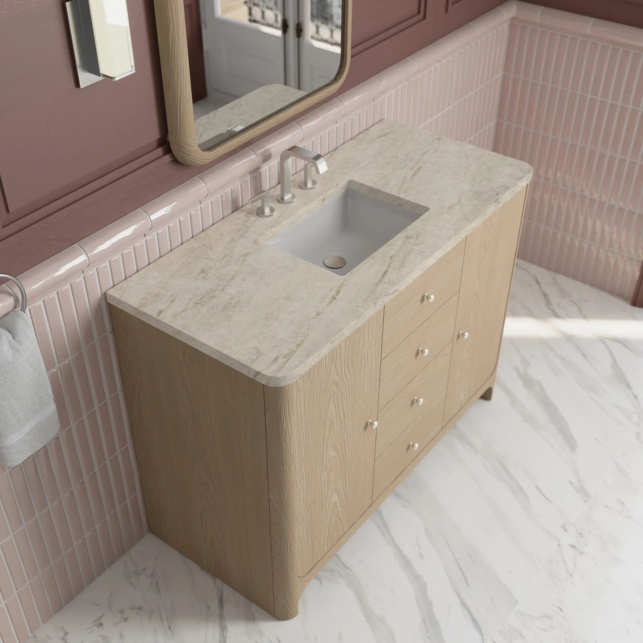 48 Gracyn Single Vanity In Coastal Driftwood Standard Tajnar Eclos 8 Widespread 5