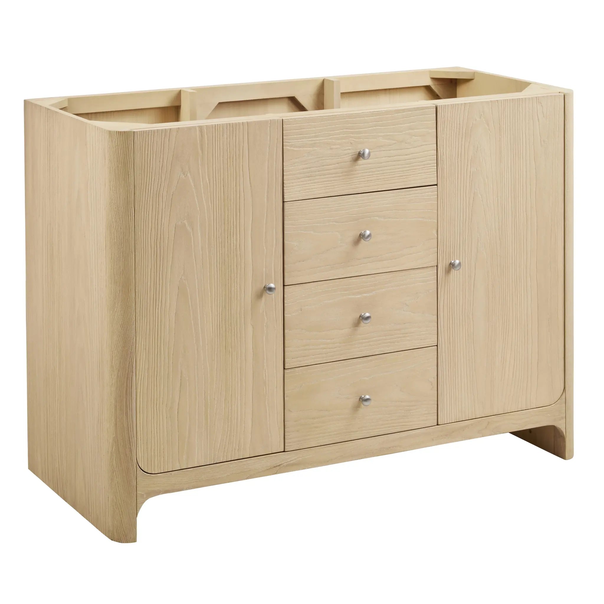 48 Gracyn Single Vanity In Coastal Driftwood Standard Victorian Silver Silestone Single Hole 2
