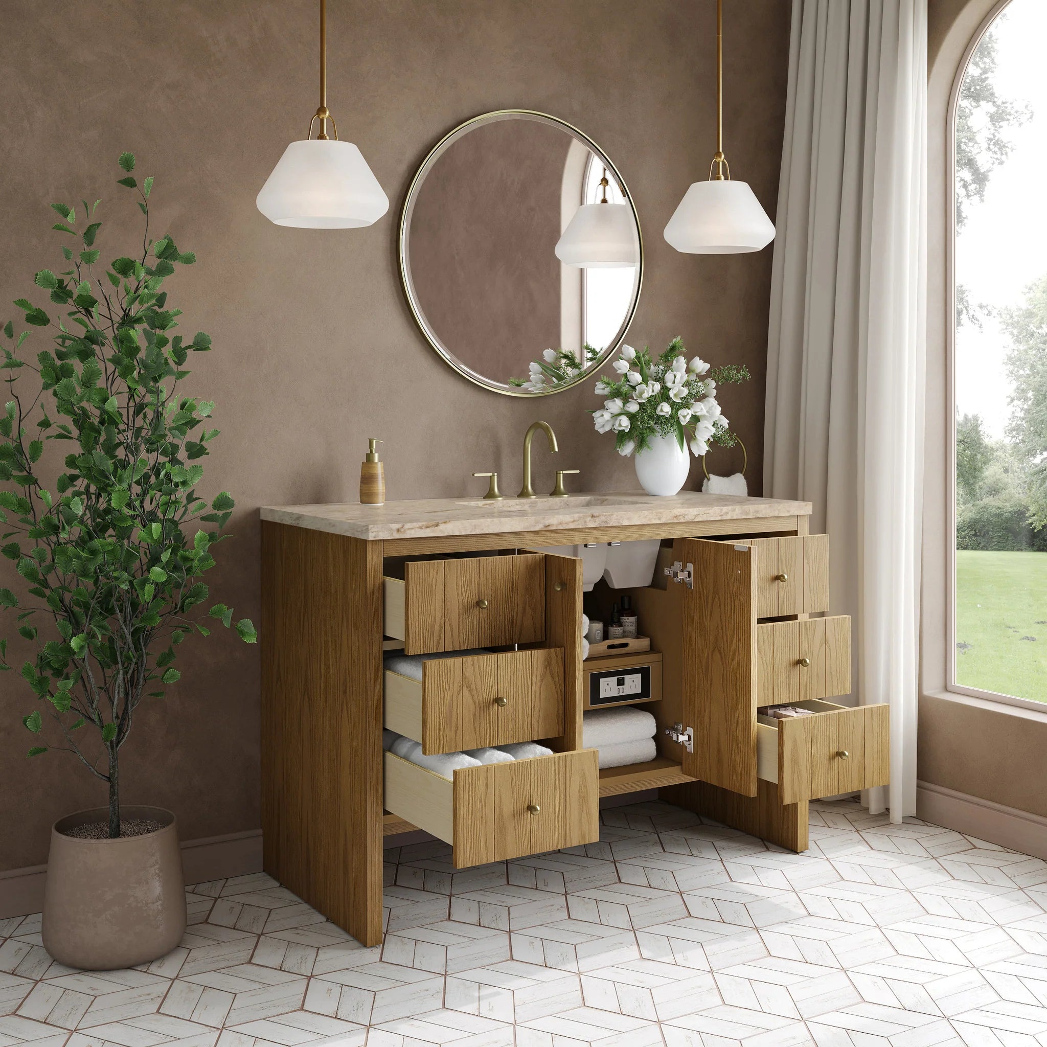 48-hudson-single-vanity-cabinet-in-light-natural-oak-w-freepower-wireless-charger-by-james-martin-vanities-435-v48-m-lno-tajnar-eclos-zero-silica image 14