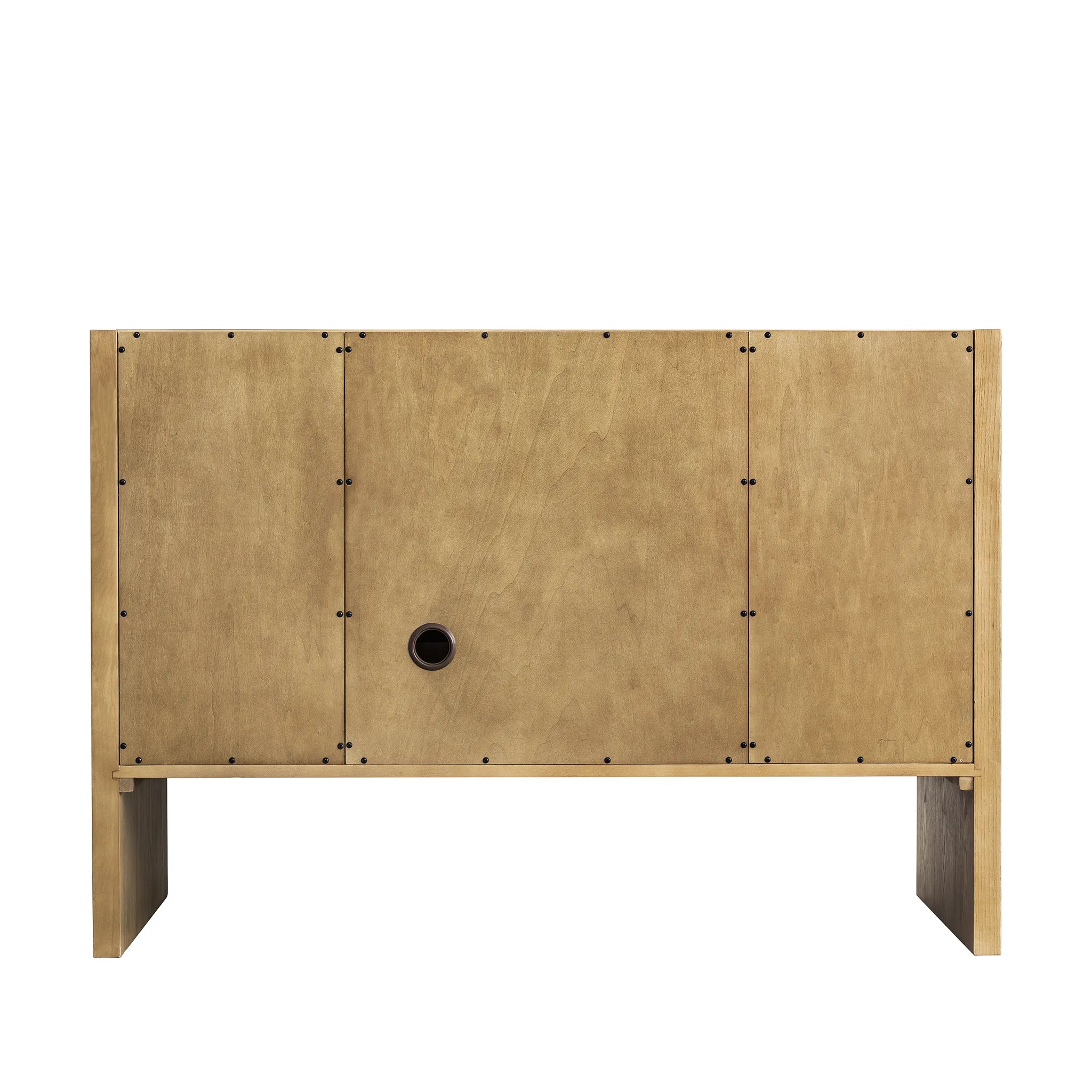 48" Hudson Single Vanity Cabinet in Light Natural Oak w/ FreePower Wireless Charger image 3