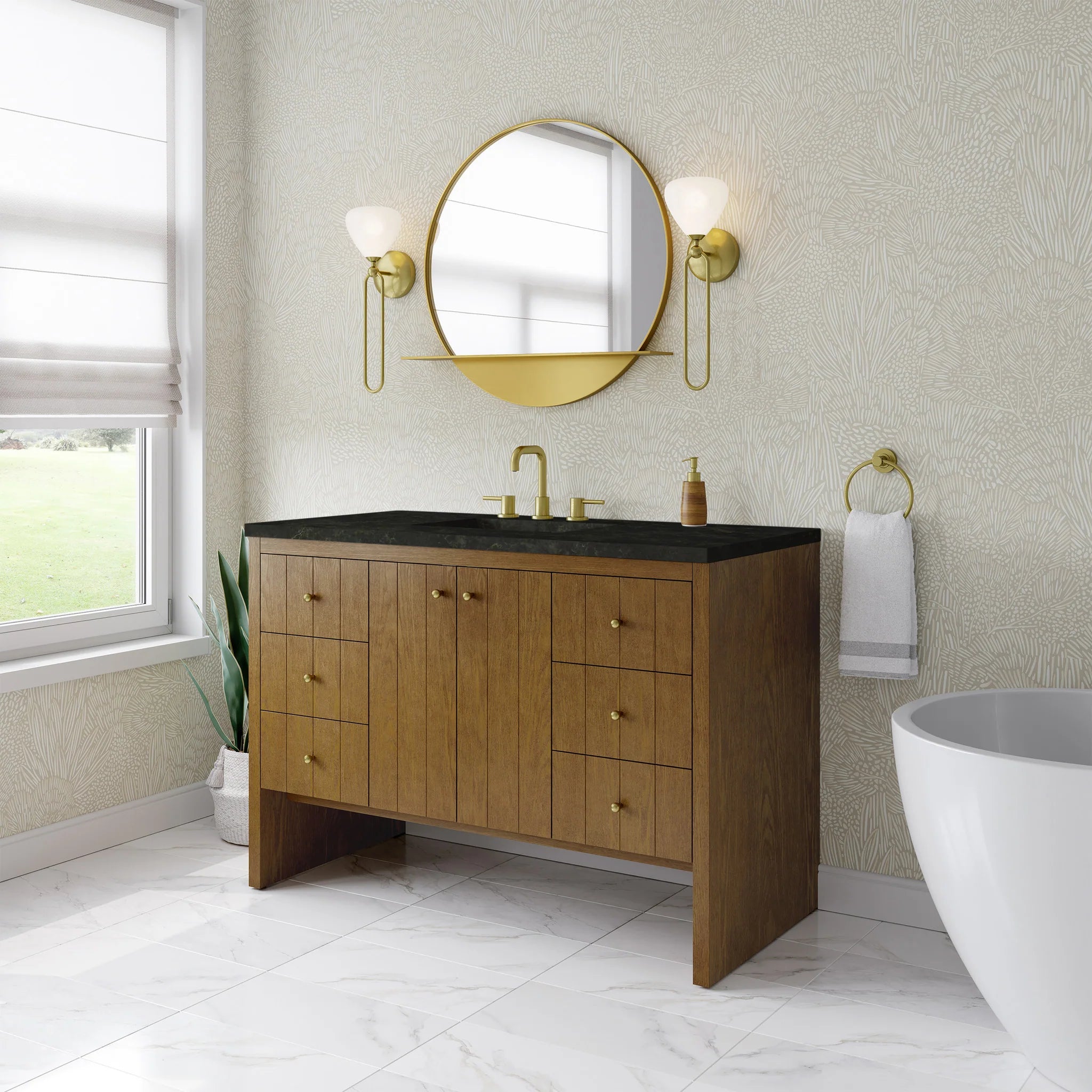 48" Hudson Single Vanity in Honey Oak by James Martin Vanities-Phantome Eclos 2