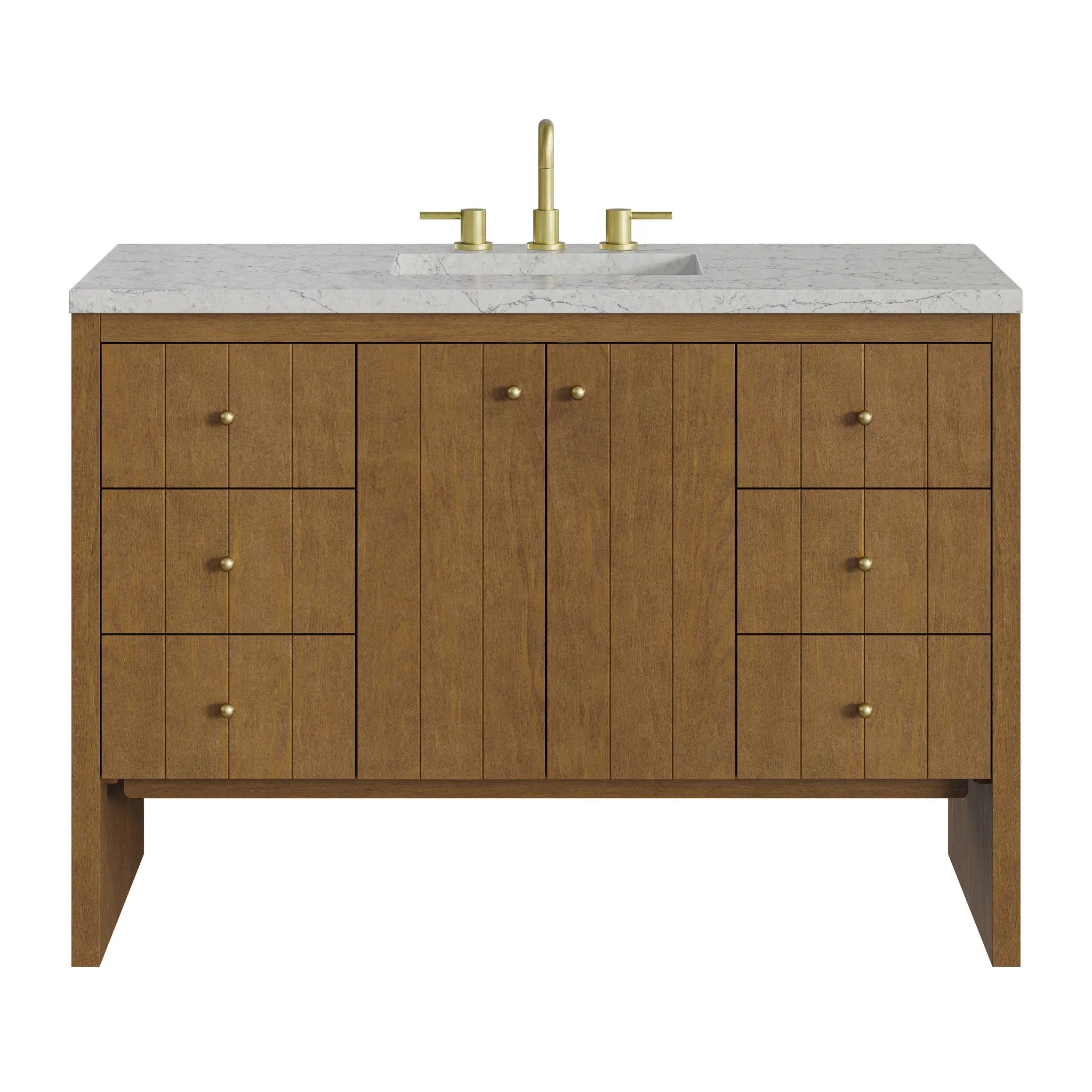 48" Hudson Single Vanity in Honey Oak by James Martin Vanities - AURA Modern Home