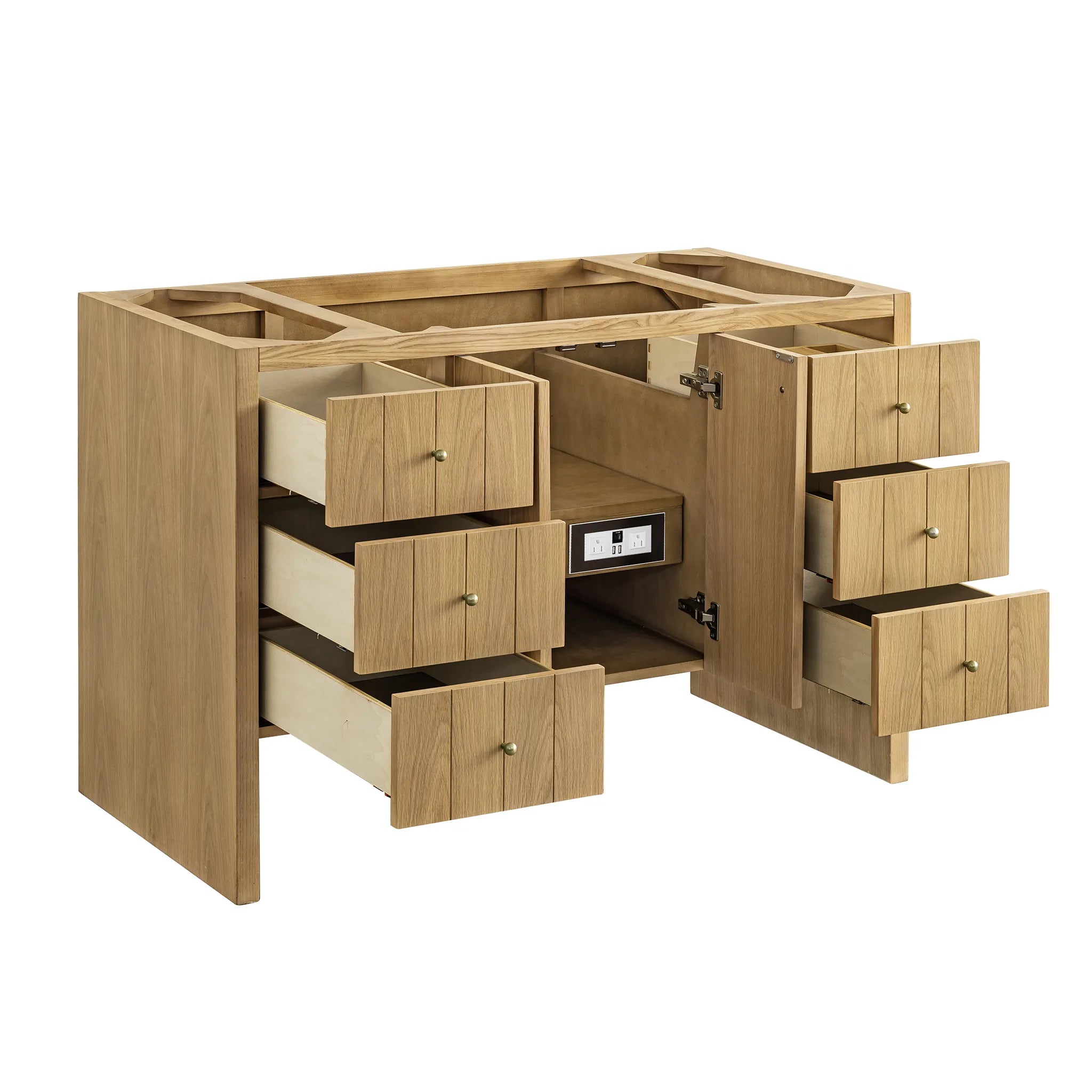 48" Hudson Single Vanity in Light Natural Oak-Cabinet Only-Not Available image 2
