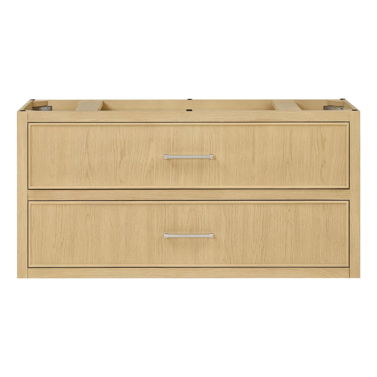 48" Isola Single Wall Mounted Bathroom Vanity Scandinavian Oak Brushed Nickel Trim by wyndham View 17