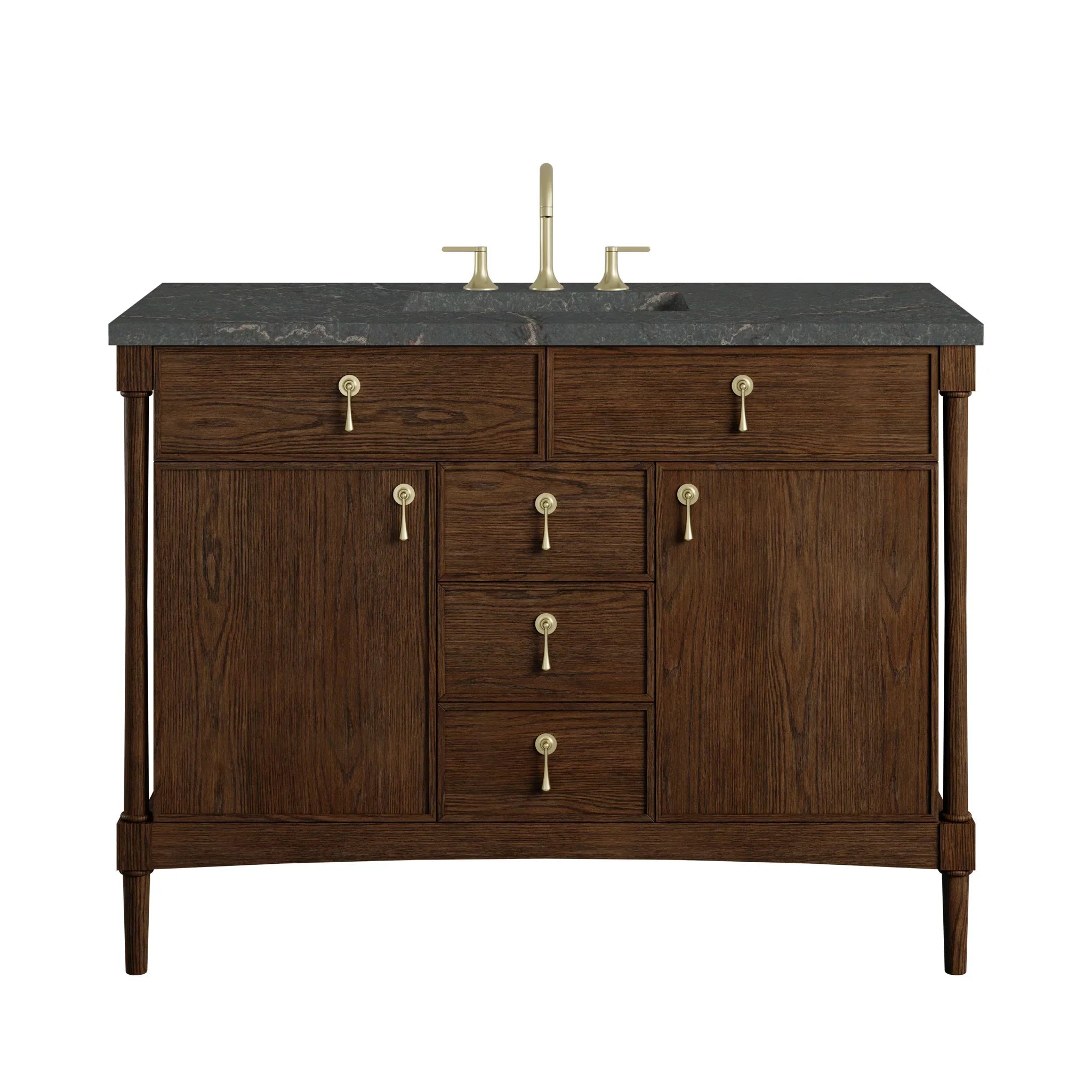 48" Kinnsden Single Vanity in Sable Oak by James Martin Vanities - AURA Modern Home