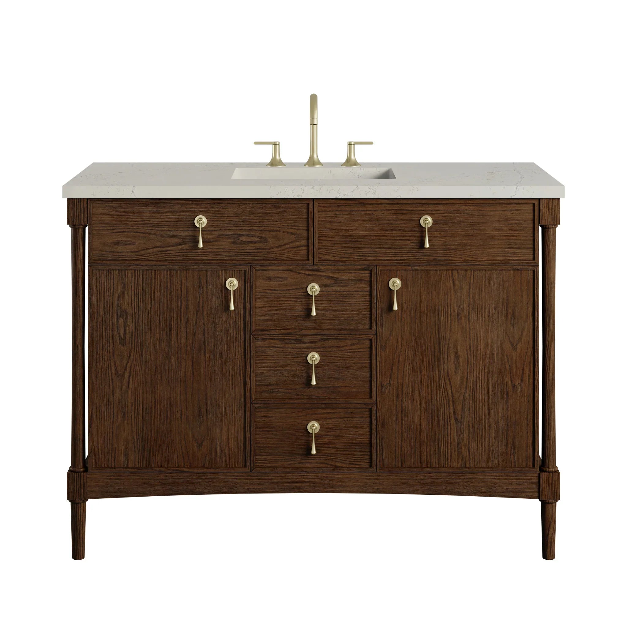 48" Kinnsden Single Vanity in Sable Oak by James Martin Vanities - AURA Modern Home