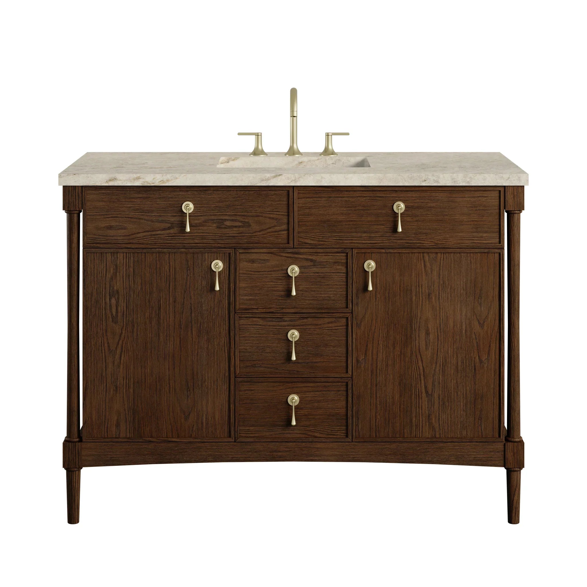 48" Kinnsden Single Vanity in Sable Oak by James Martin Vanities - AURA Modern Home