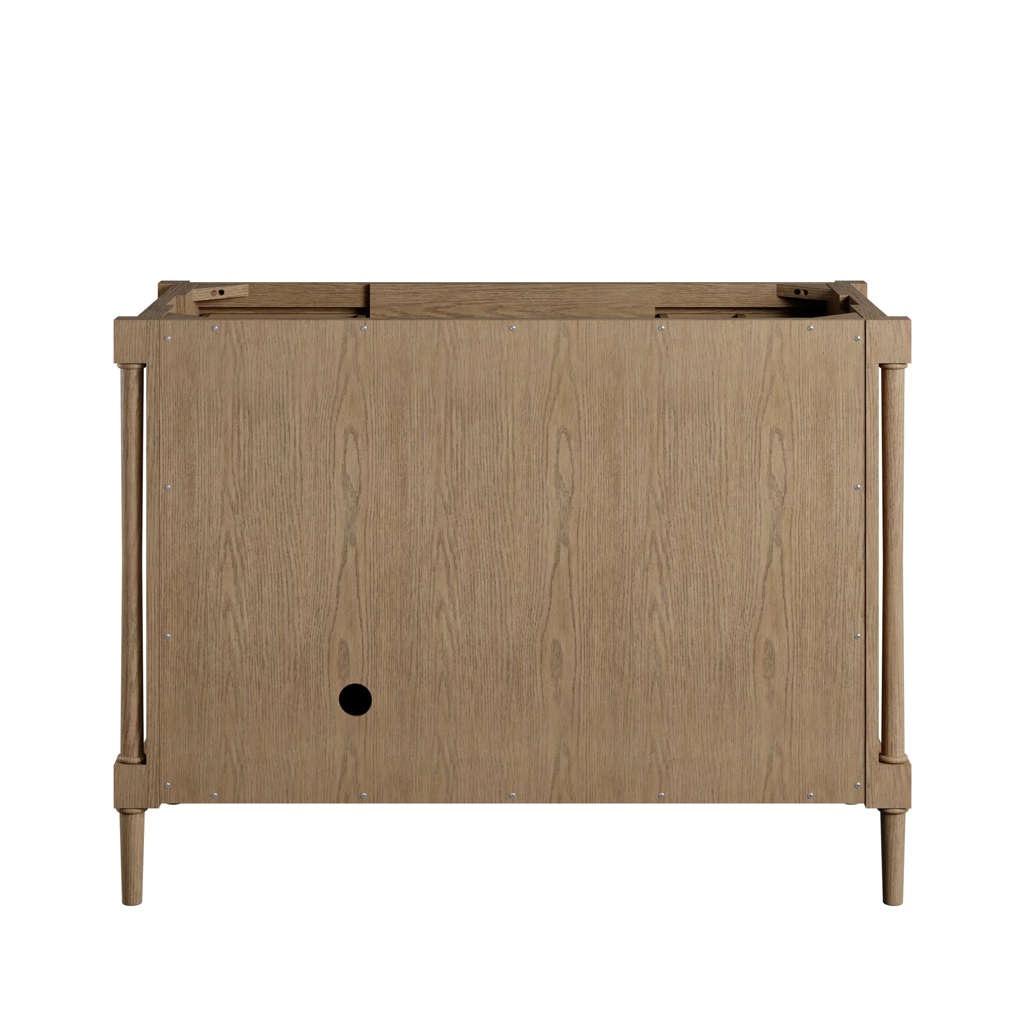 48" Kinnsden Single Vanity in Weathered Oak by James Martin Vanities-Eternal Jasmine Pearl Silestone 8