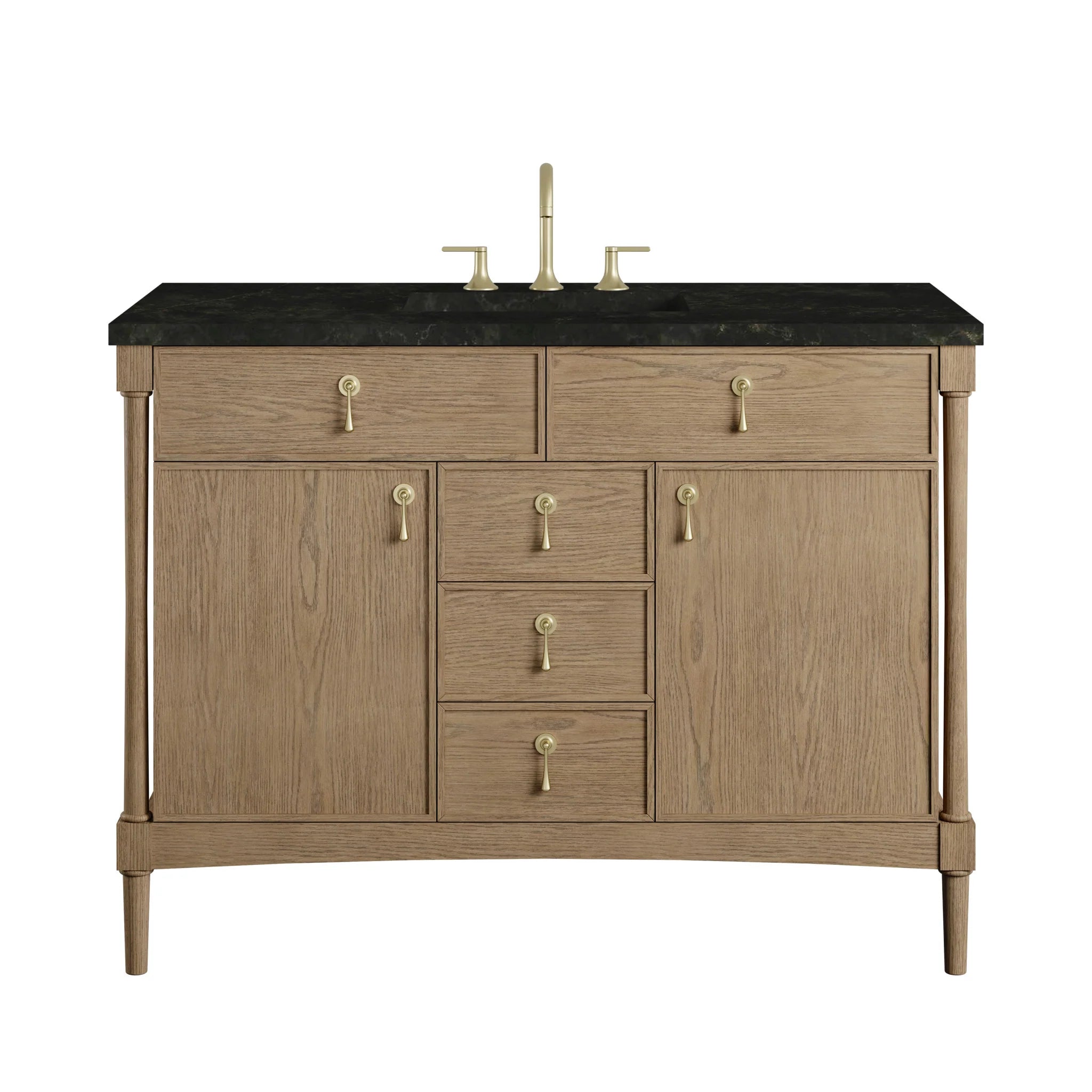 48" Kinnsden Single Vanity in Weathered Oak by James Martin Vanities-Phantome Eclos 