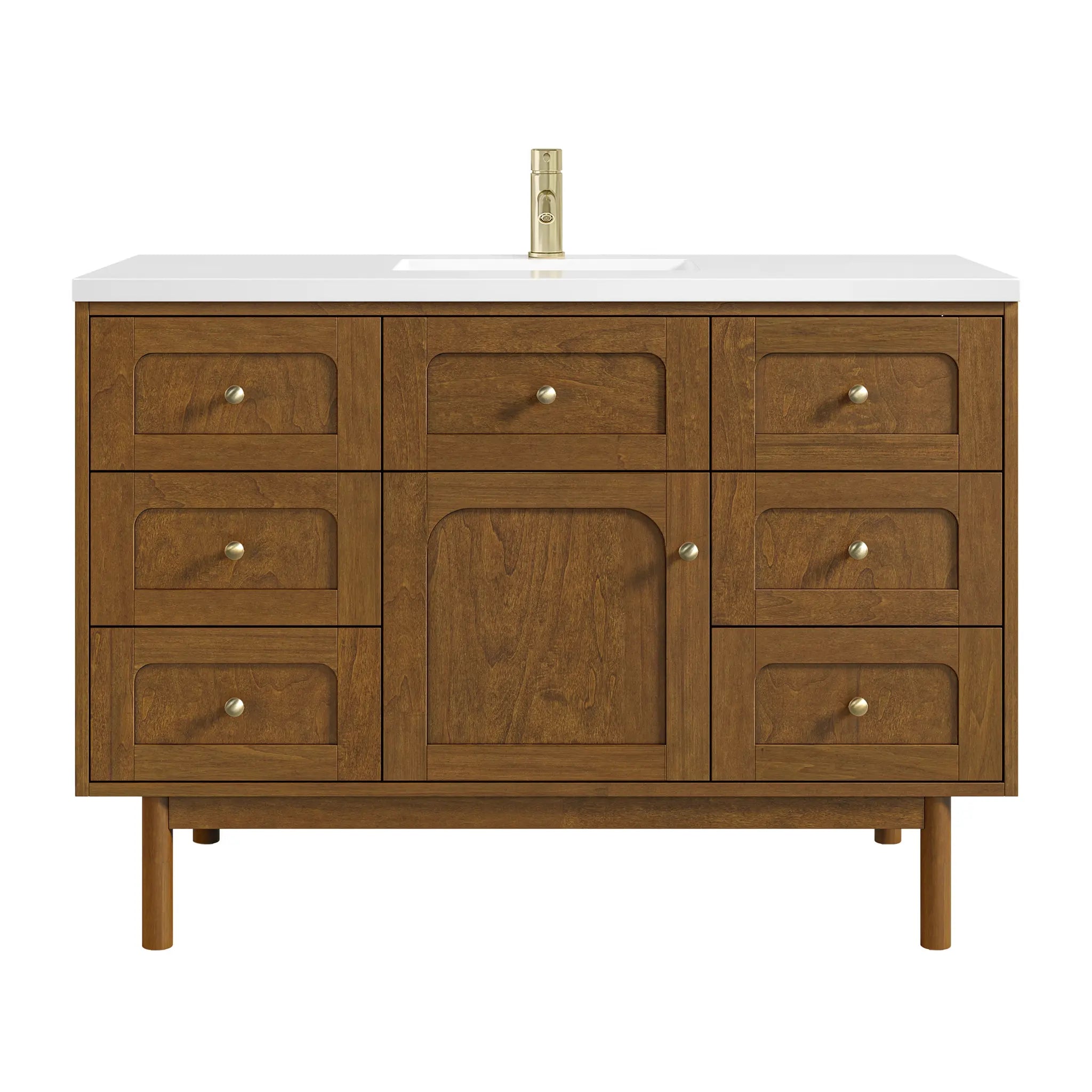 48" Laurent Single Vanity in Honey Oak by James Martin Vanities