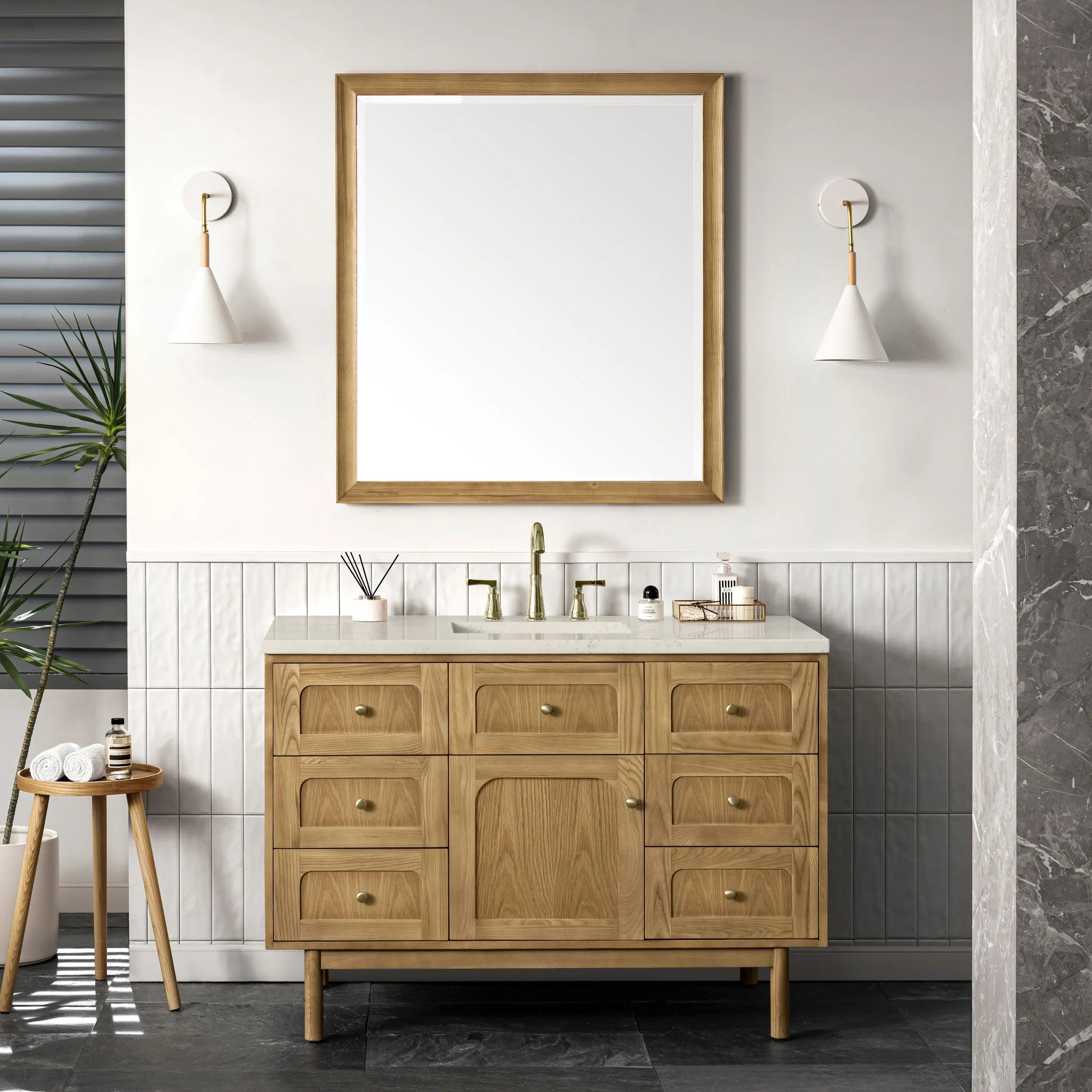48-laurent-single-vanity-in-light-natural-oak-by-james-martin-vanities-siberian-silestone image 16