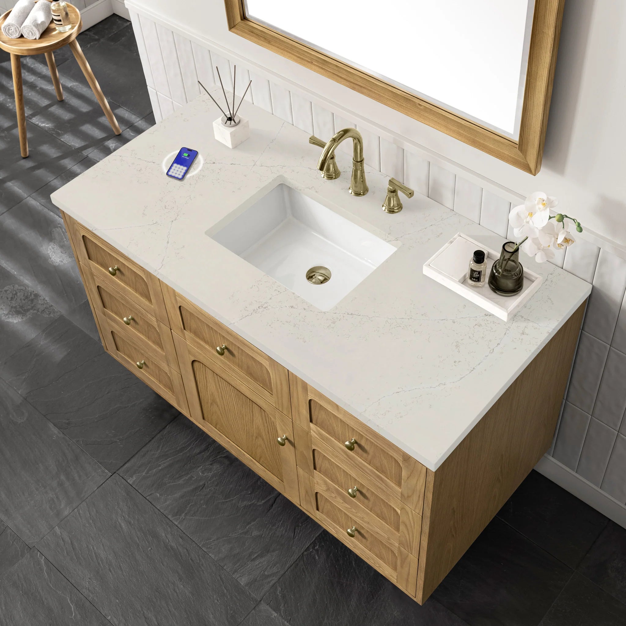 48-laurent-single-vanity-in-light-natural-oak-w-freepower-wireless-charger-by-james-martin-vanities-siberian-silestone image 21