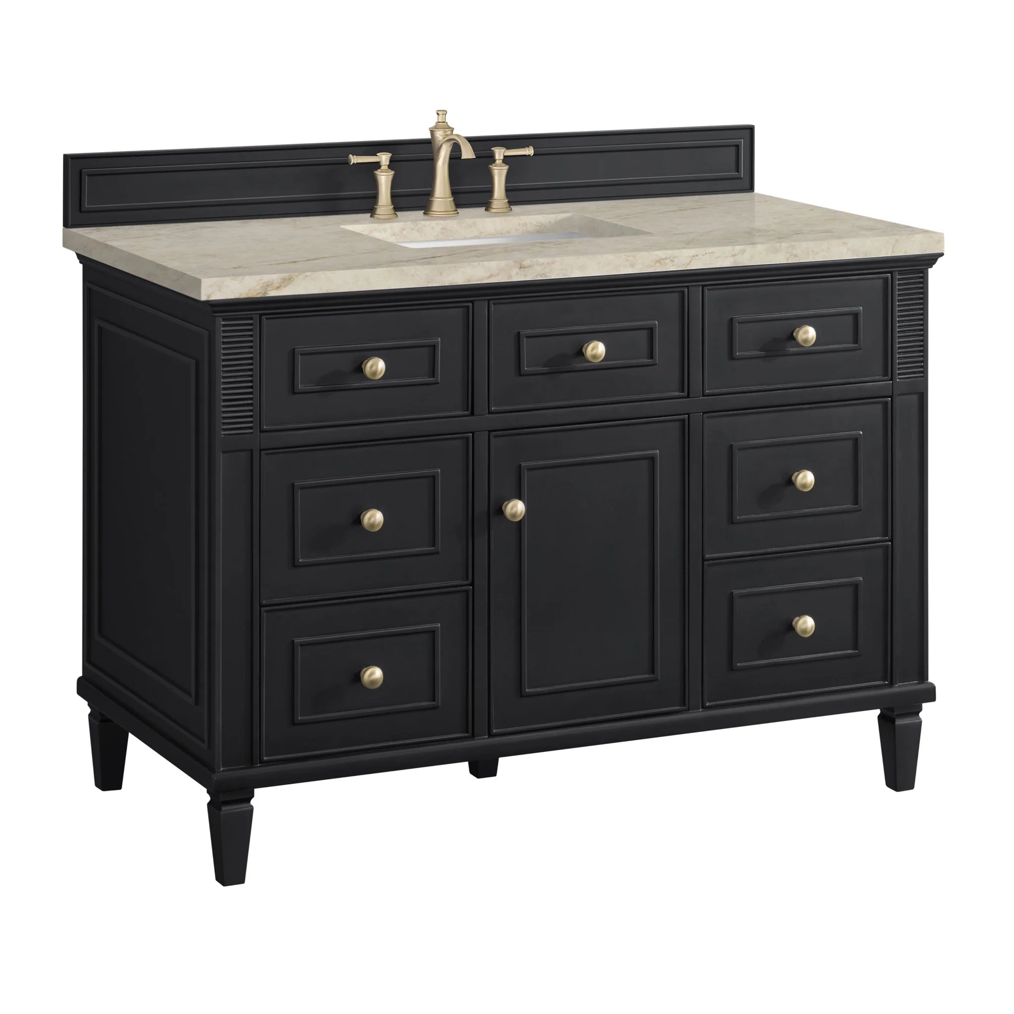 48-lorelai-single-vanity-in-black-onyx-by-james-martin-vanities-tajnar-eclos-zero-silica image 4