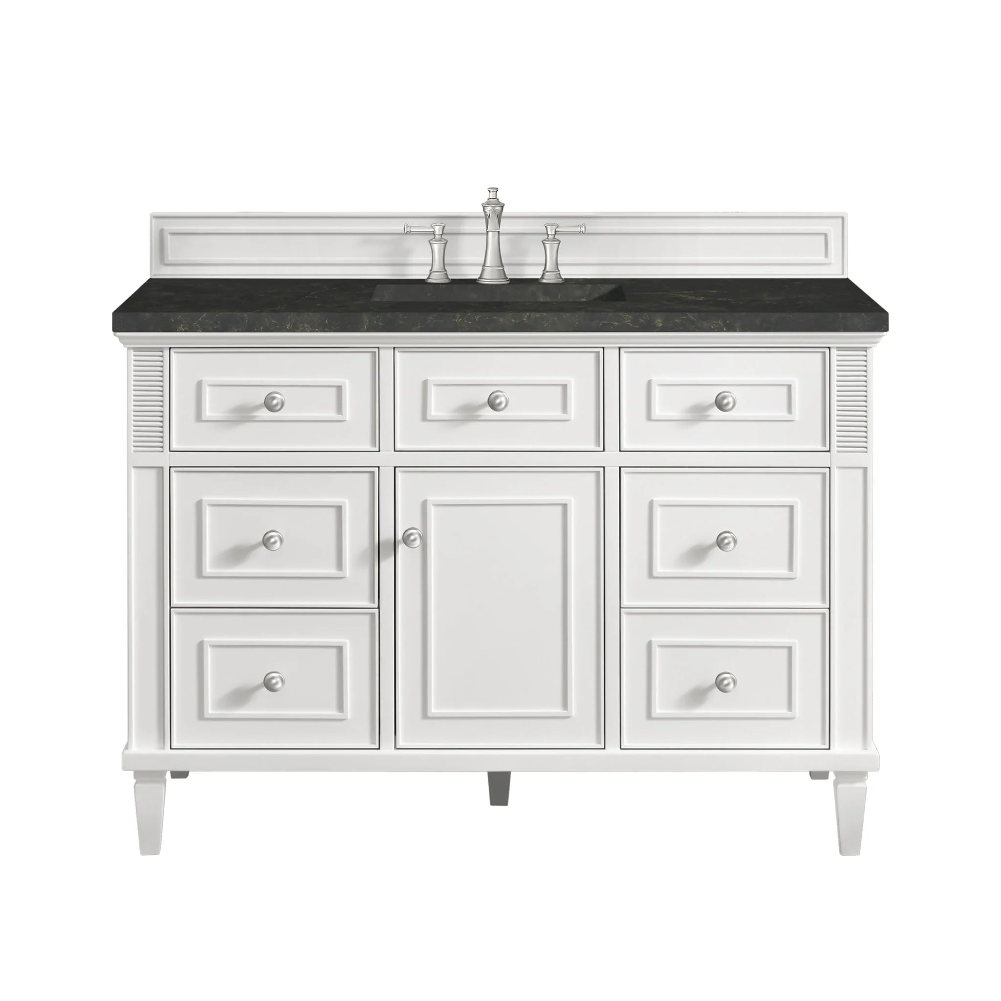 48-lorelai-single-vanity-in-bright-white-by-james-martin-vanities-phantome-eclos-zero-silica image