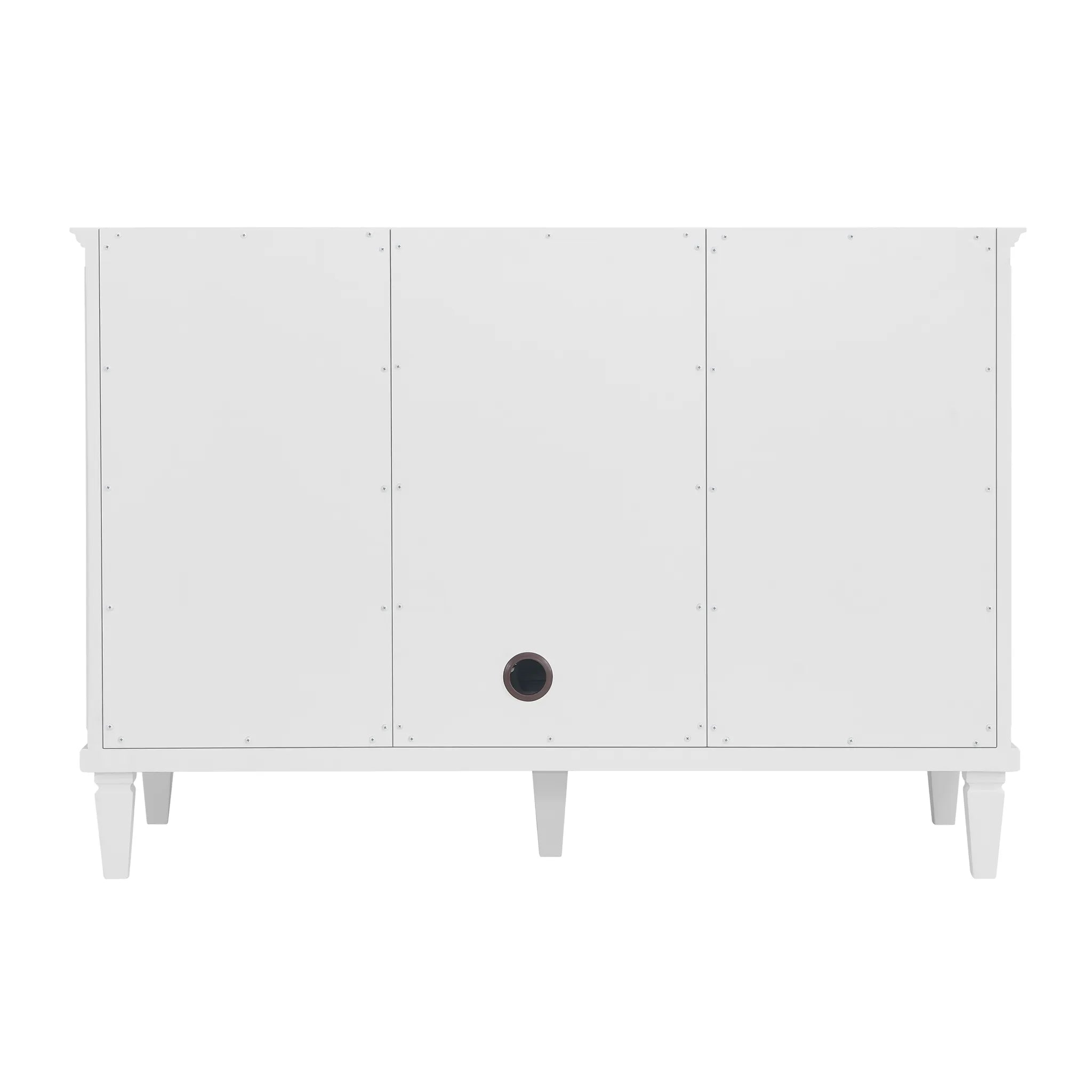 48" Lorelai Single Vanity in Bright White w/FreePower Wireless Charger-Ethereal Noctis Silestone-8" Widespread image 12