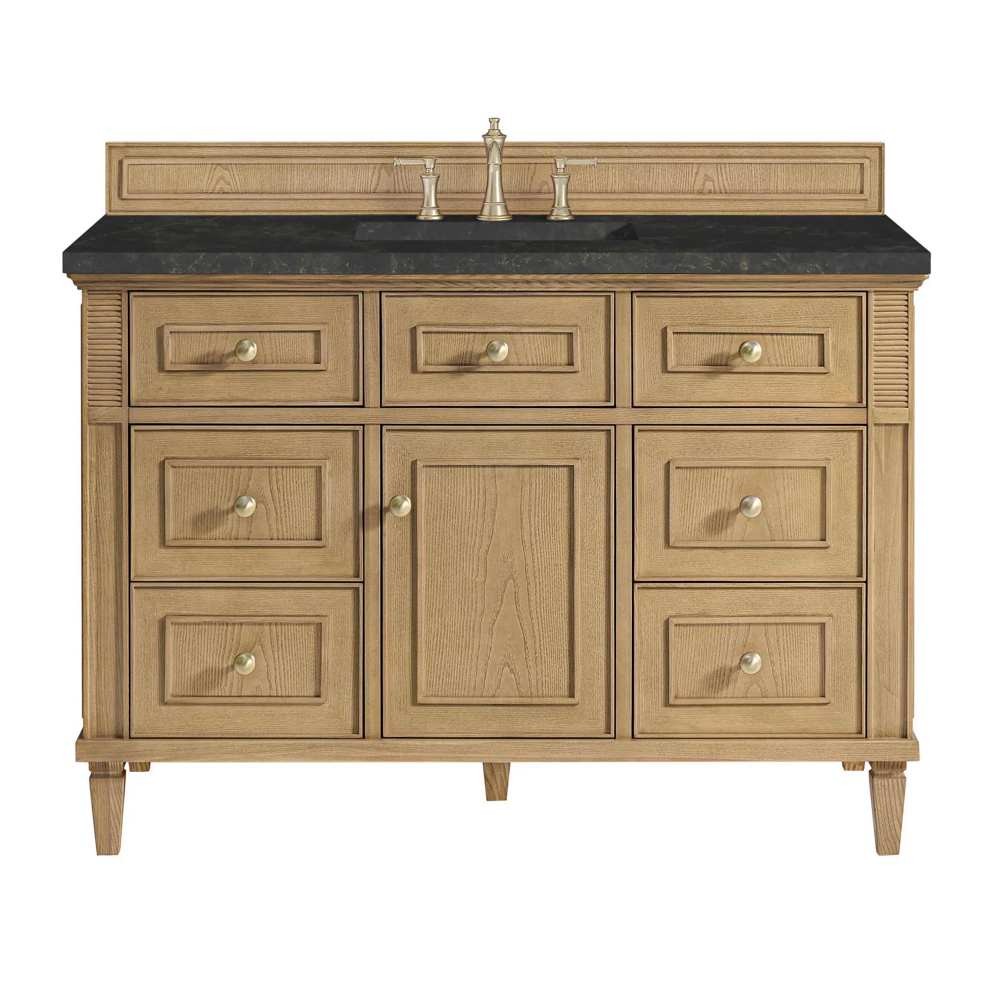 48-lorelai-single-vanity-in-light-natural-oak-by-james-martin-vanities-phantome-eclos-zero-silica image
