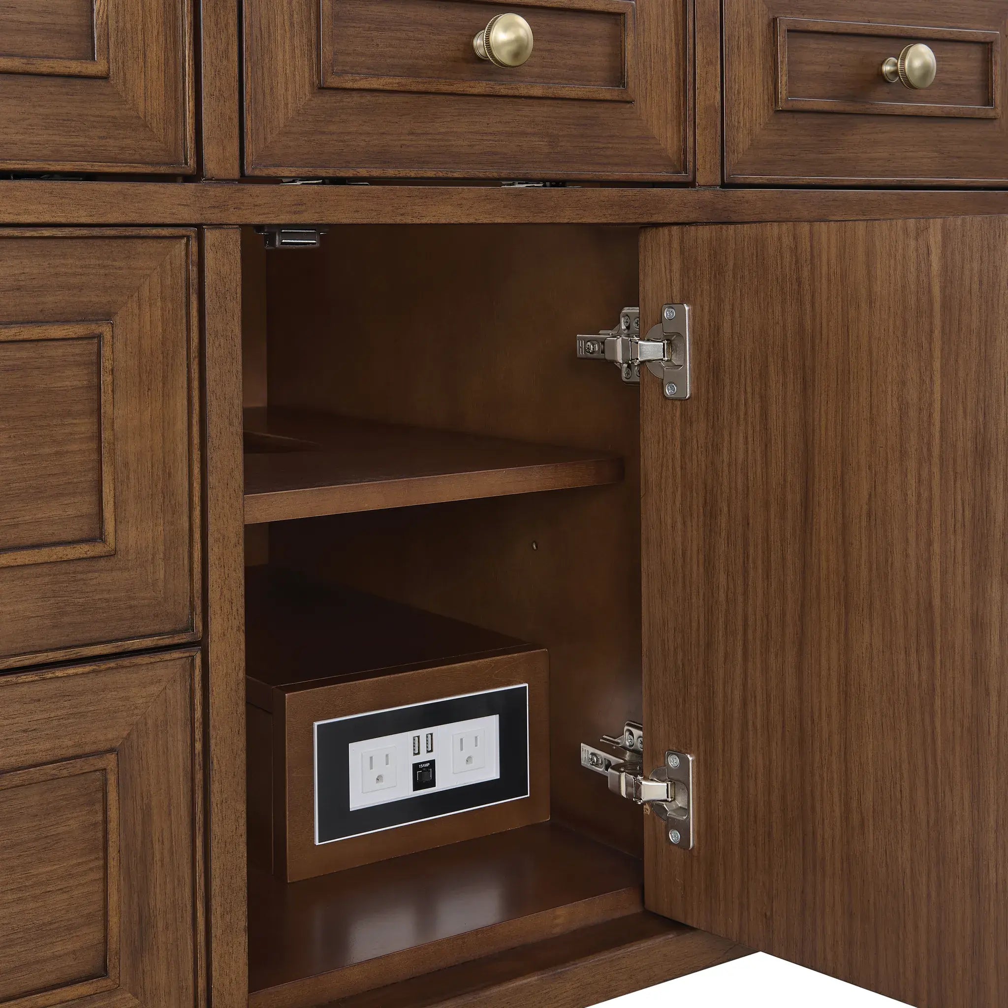 48" Lorelai Single Vanity in Mid-Century Walnut-Cabinet Only-Not Available image 5