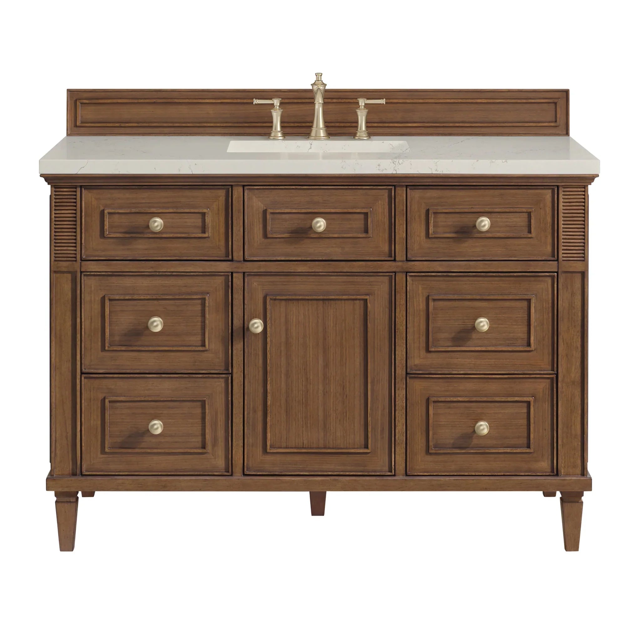 48" Lorelai Single Vanity in Mid-Century Walnut by James Martin Vanities