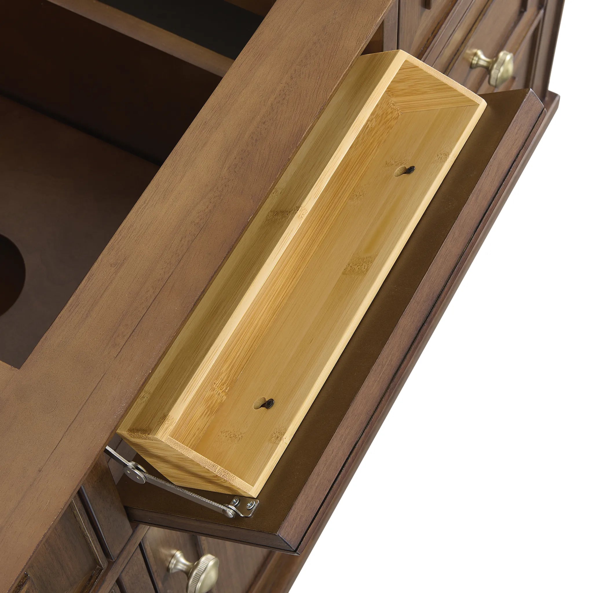48" Lorelai Single Vanity in Mid-Century Walnut w/FreePower Wireless Charger-Cabinet Only-Not Available image 7