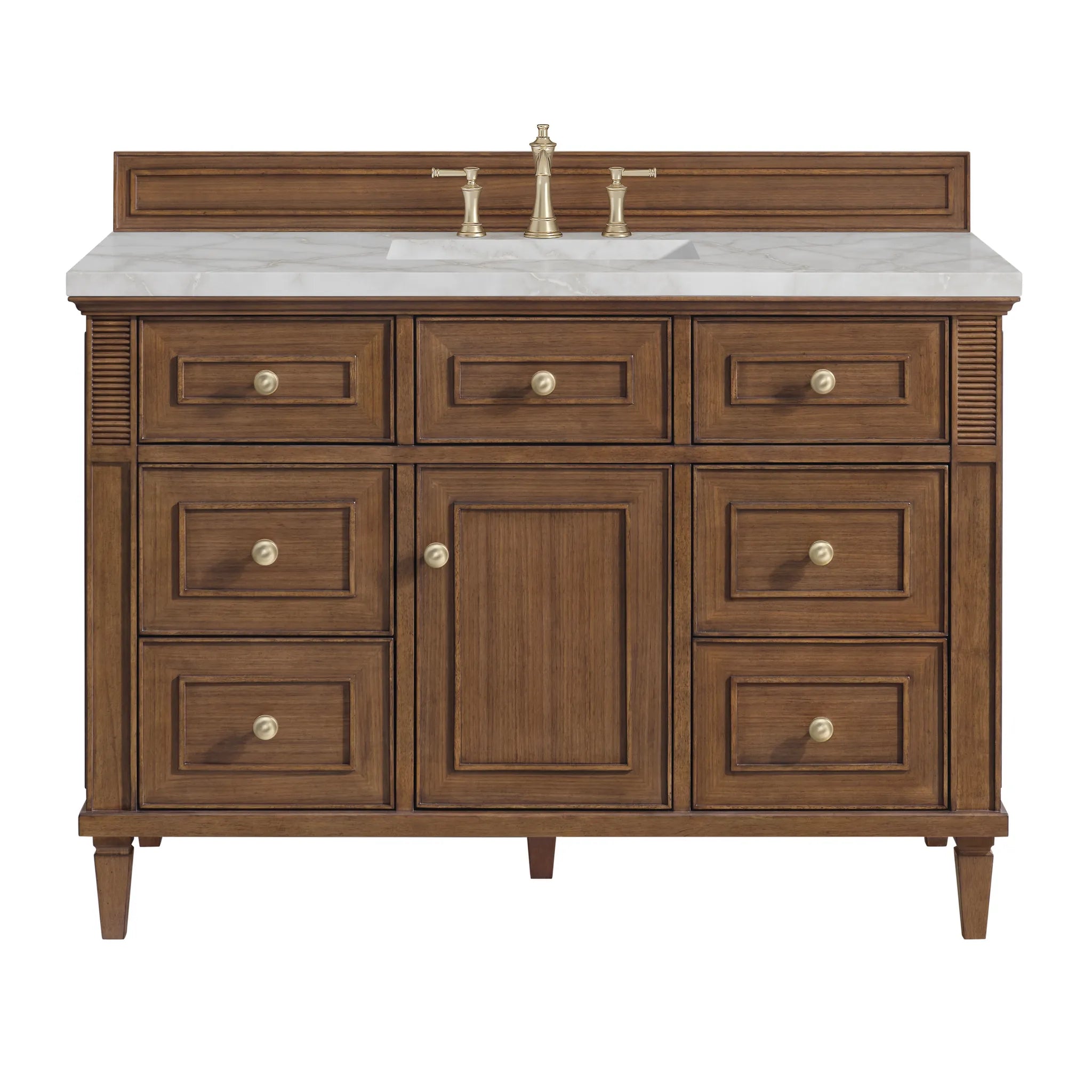 48" Lorelai Single Vanity in Mid-Century Walnut by James Martin Vanities