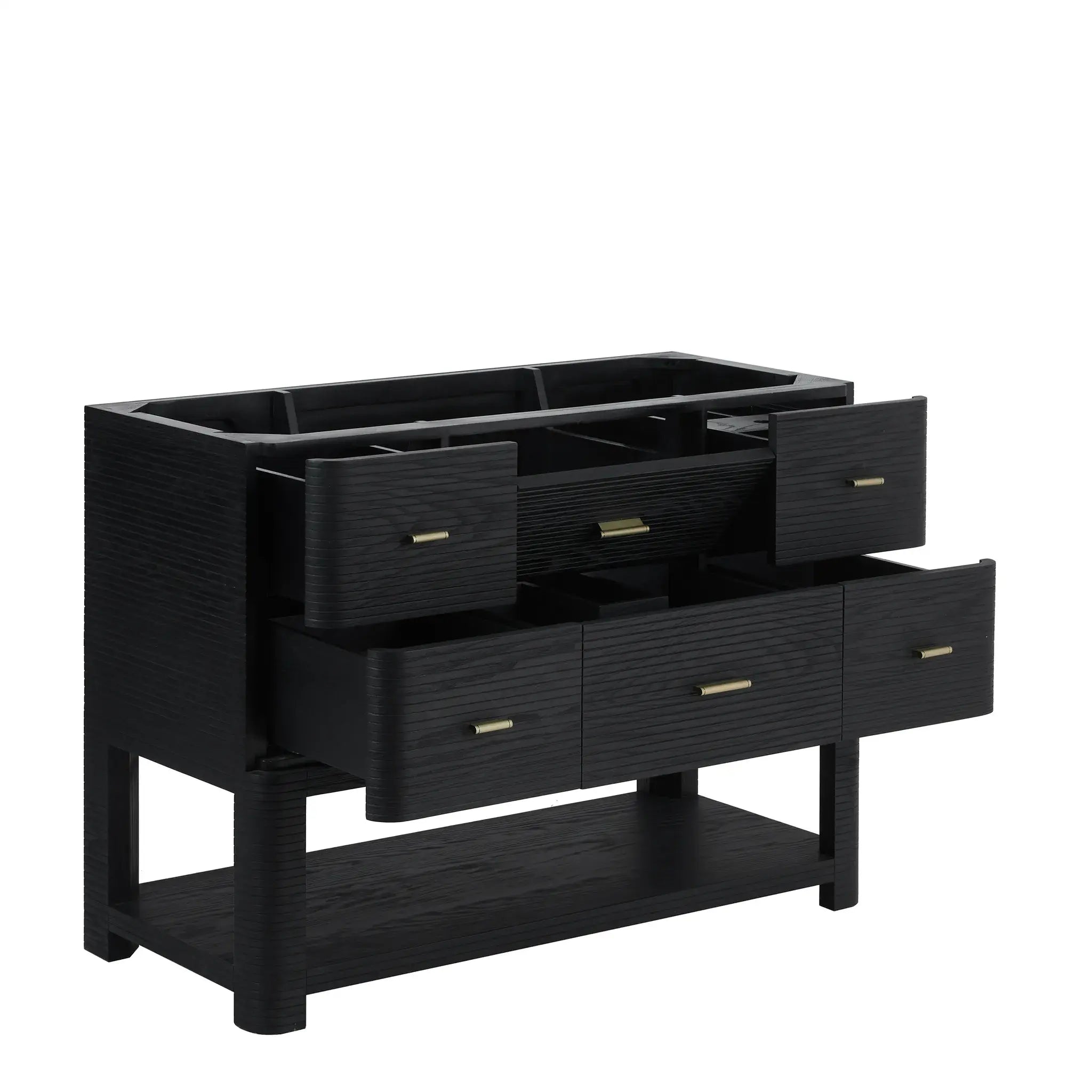 48" Lucian Single Vanity in Carbon Oak-Cabinet Only-Not Available image 2
