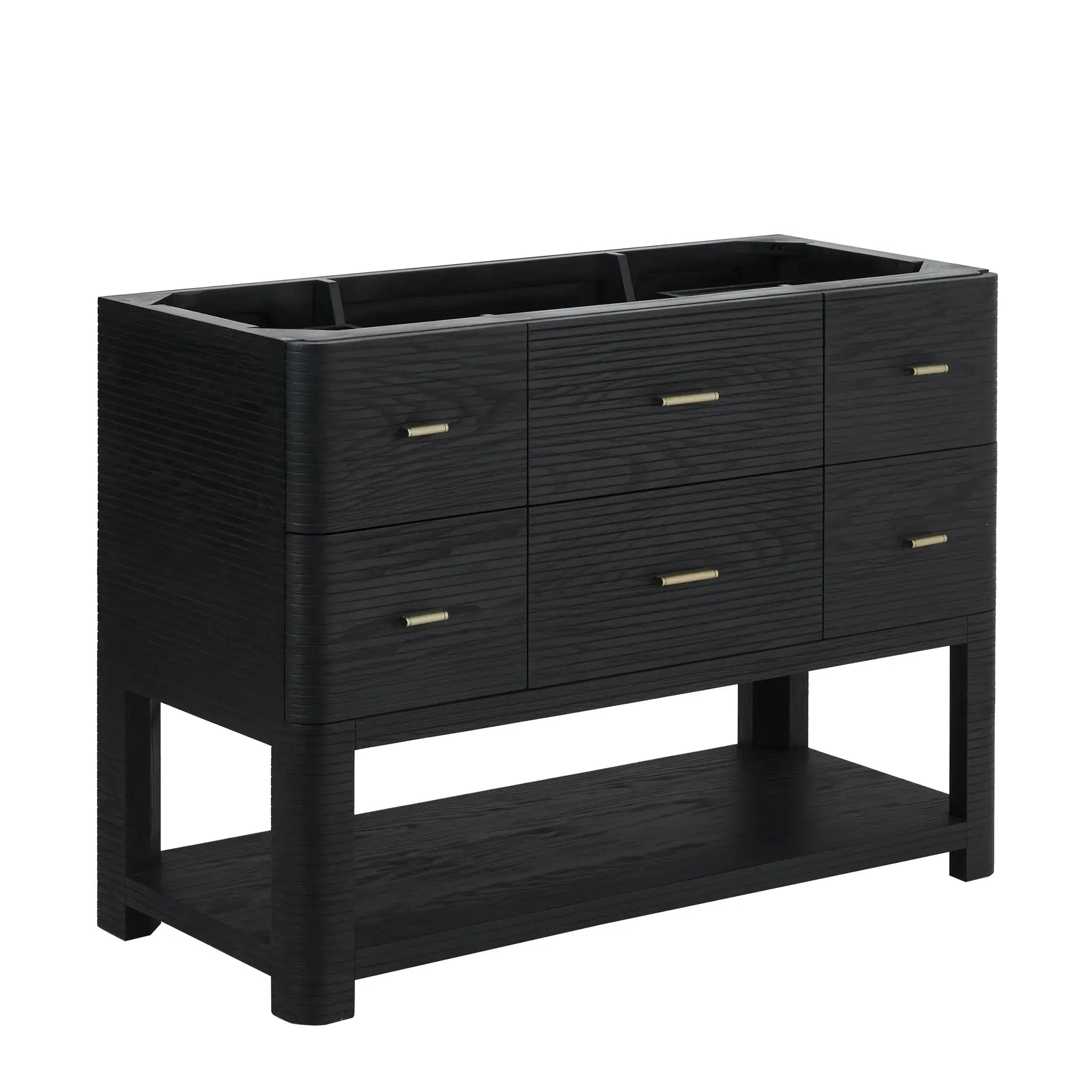 48" Lucian Single Vanity in Carbon Oak-Cabinet Only-Not Available image