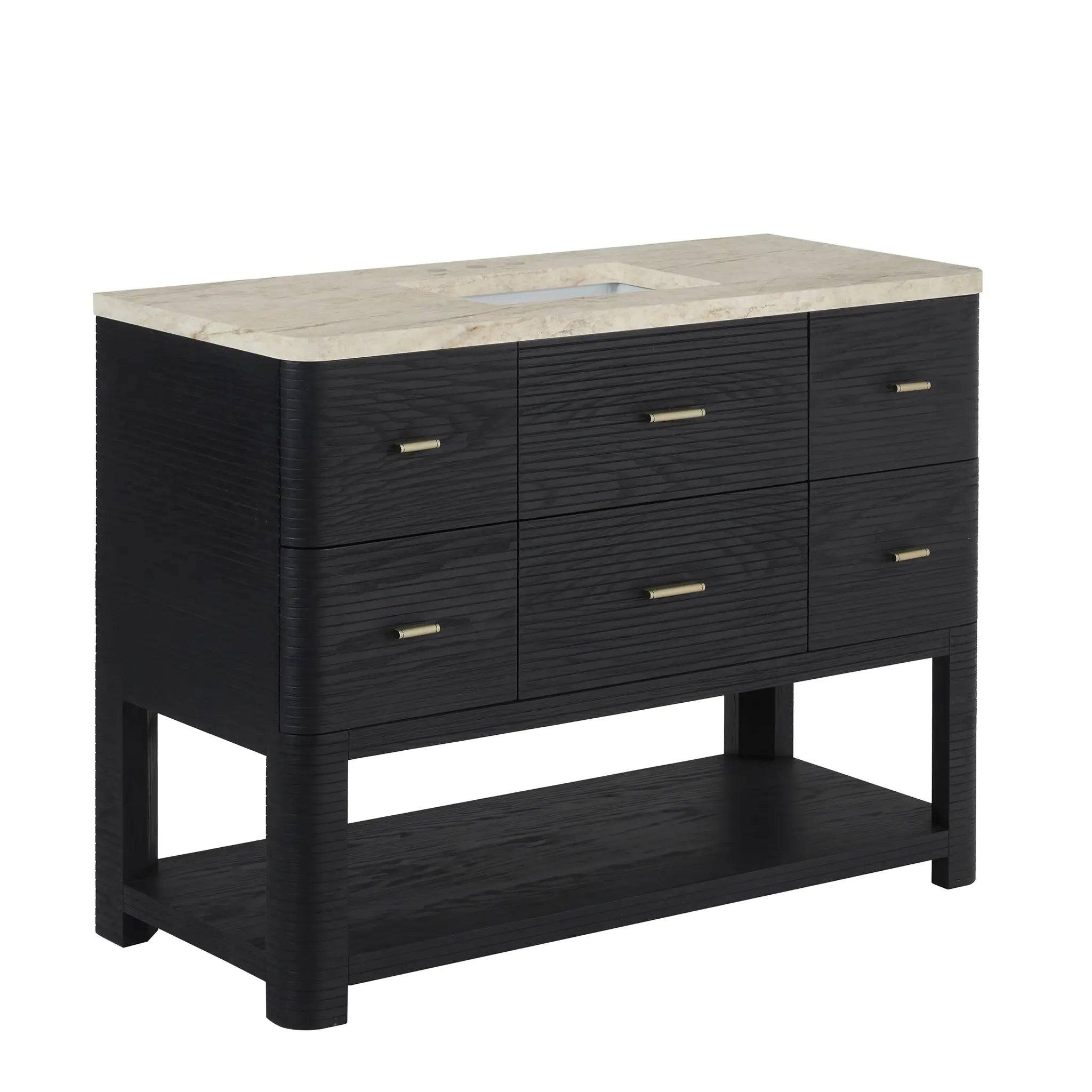 48 Lucian Single Vanity In Carbon Oak Power Enabled Tajnar Eclos 8 Widespread 7