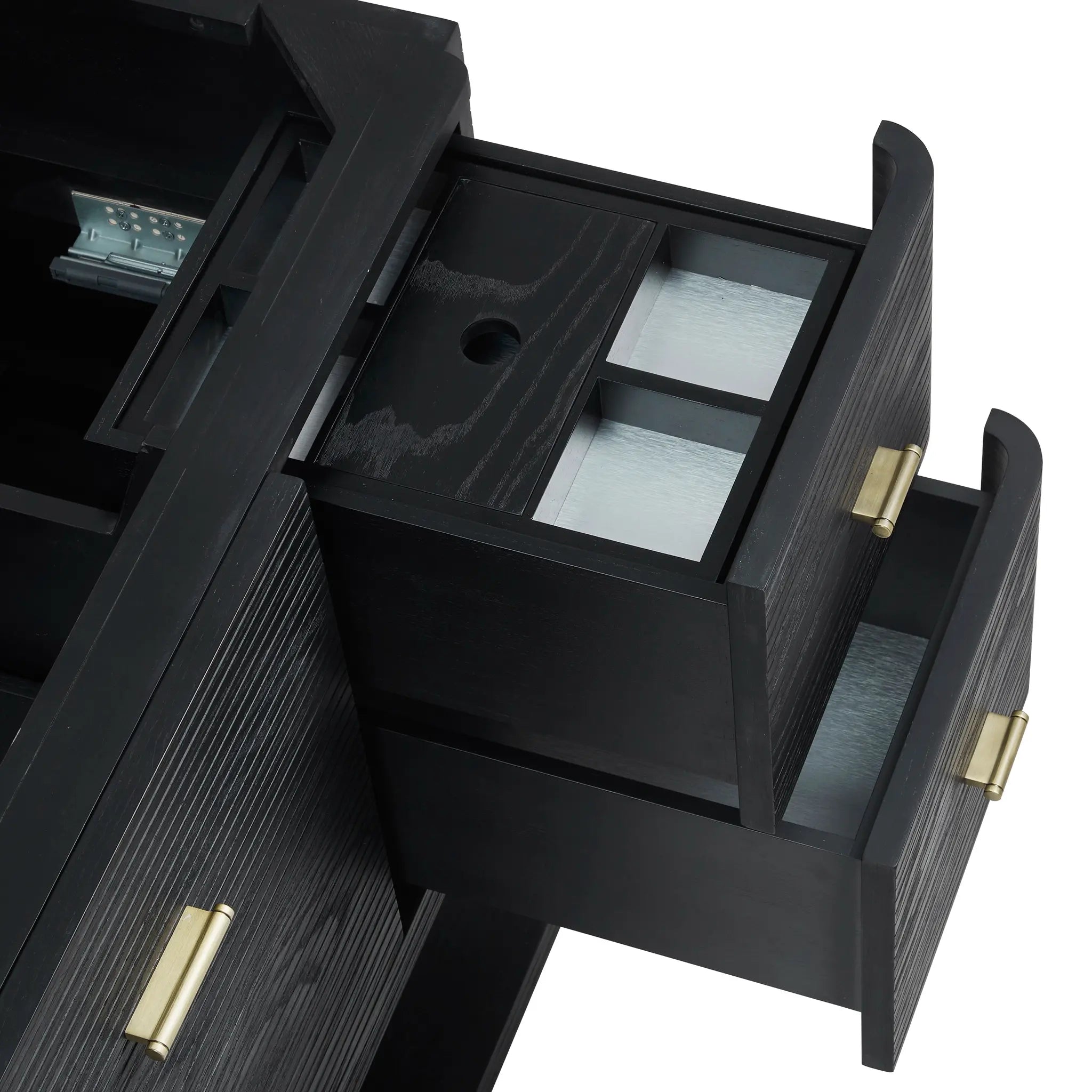 48 Lucian Single Vanity In Carbon Oak Standard Victorian Silver Silestone Single Hole 13