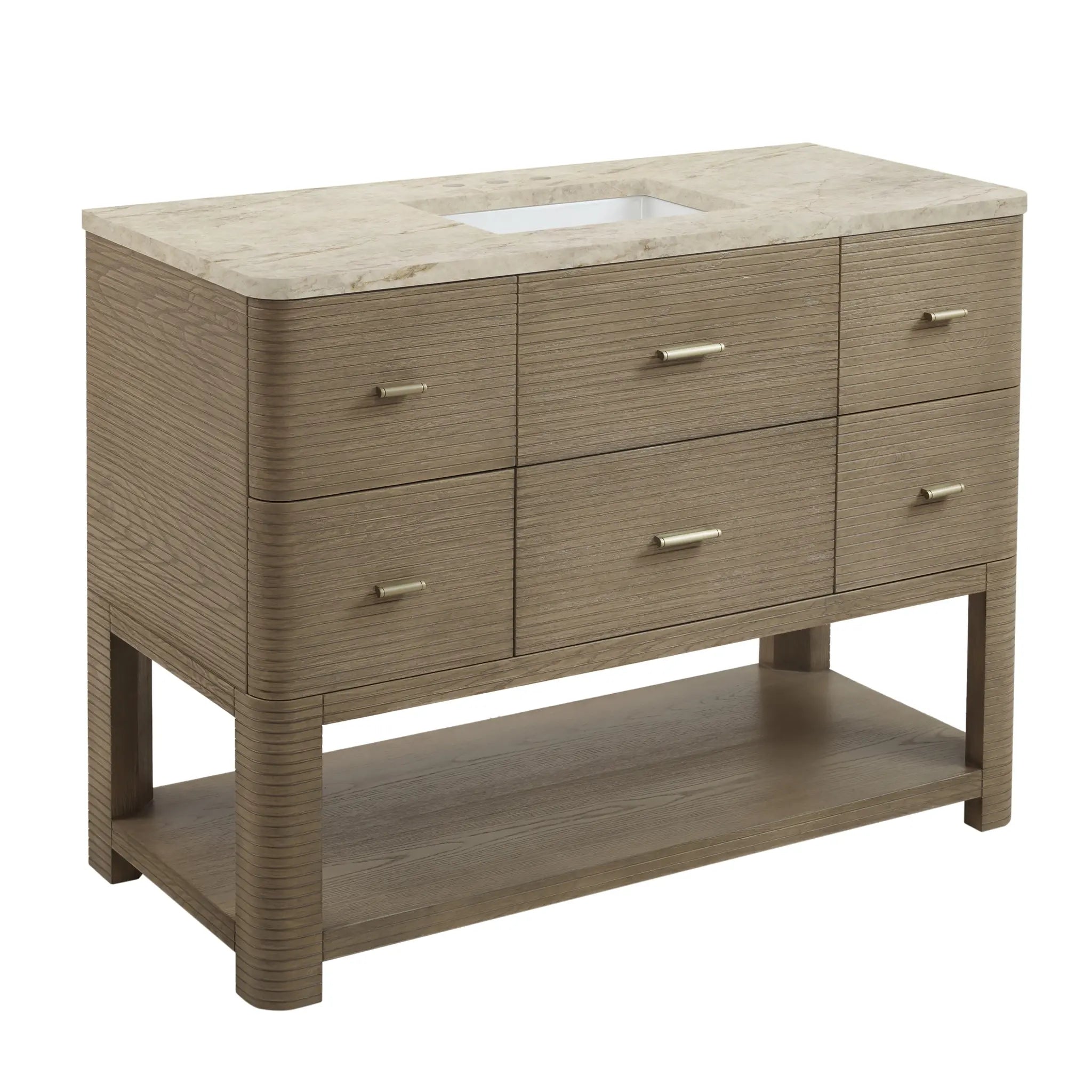48 Lucian Single Vanity In Pebble Oak Power Enabled Tajnar Eclos 8 Widespread 7