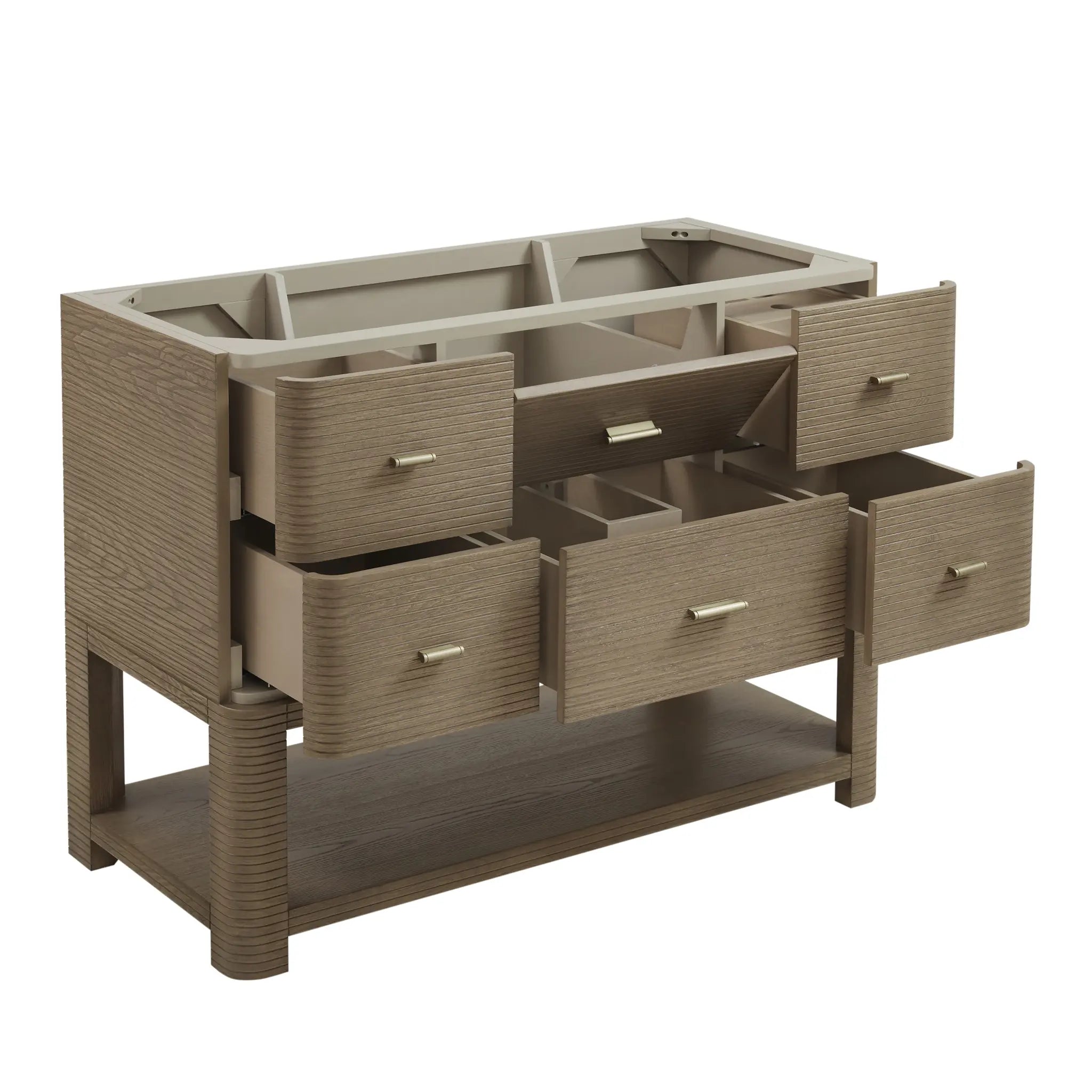 48 Lucian Single Vanity In Pebble Oak Standard Cabinet Only No Top 2