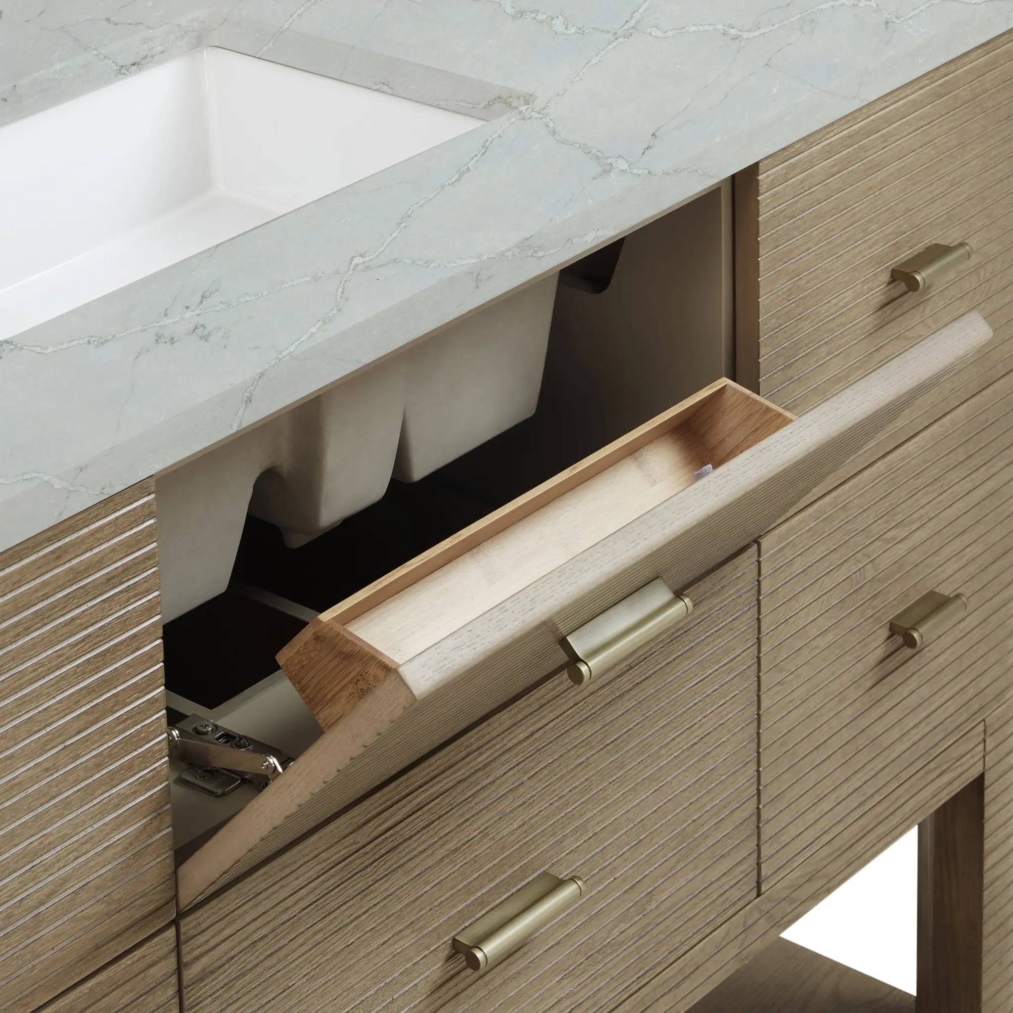 48 Lucian Single Vanity In Pebble Oak Standard Phantome Eclos 8 Widespread 7