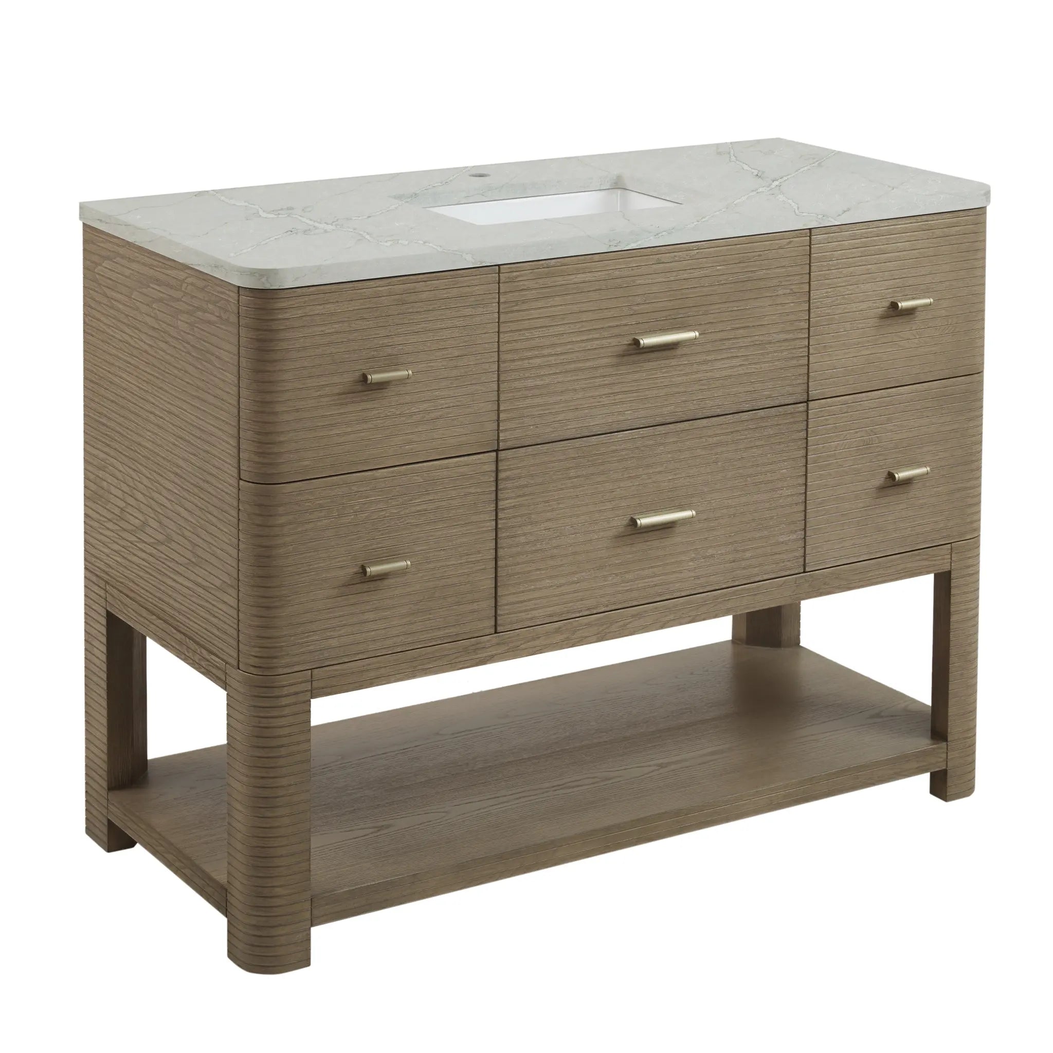 48 Lucian Single Vanity In Pebble Oak Standard Victorian Silver Silestone Single Hole 8