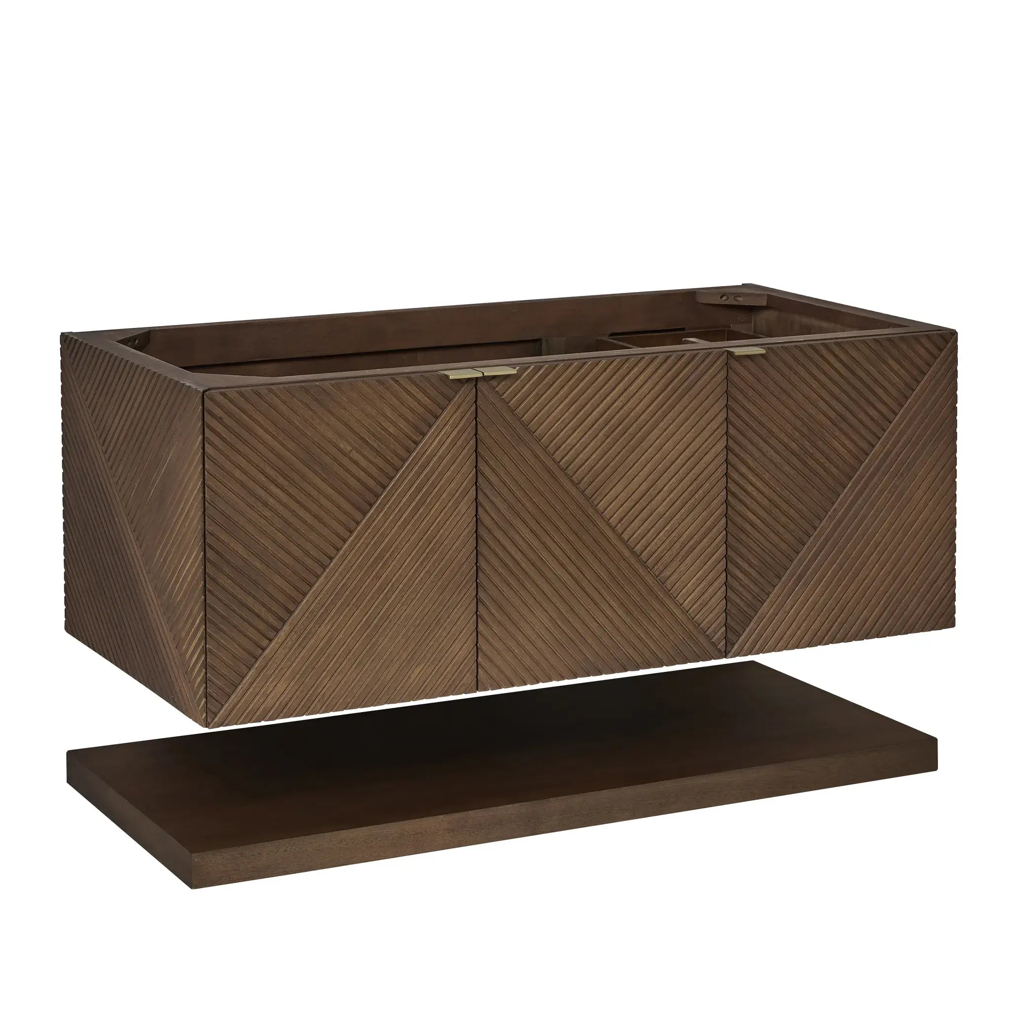 48" Marcello Single Vanity in Chestnut-Parisien Bleu Silestone-8" Widespread image 2