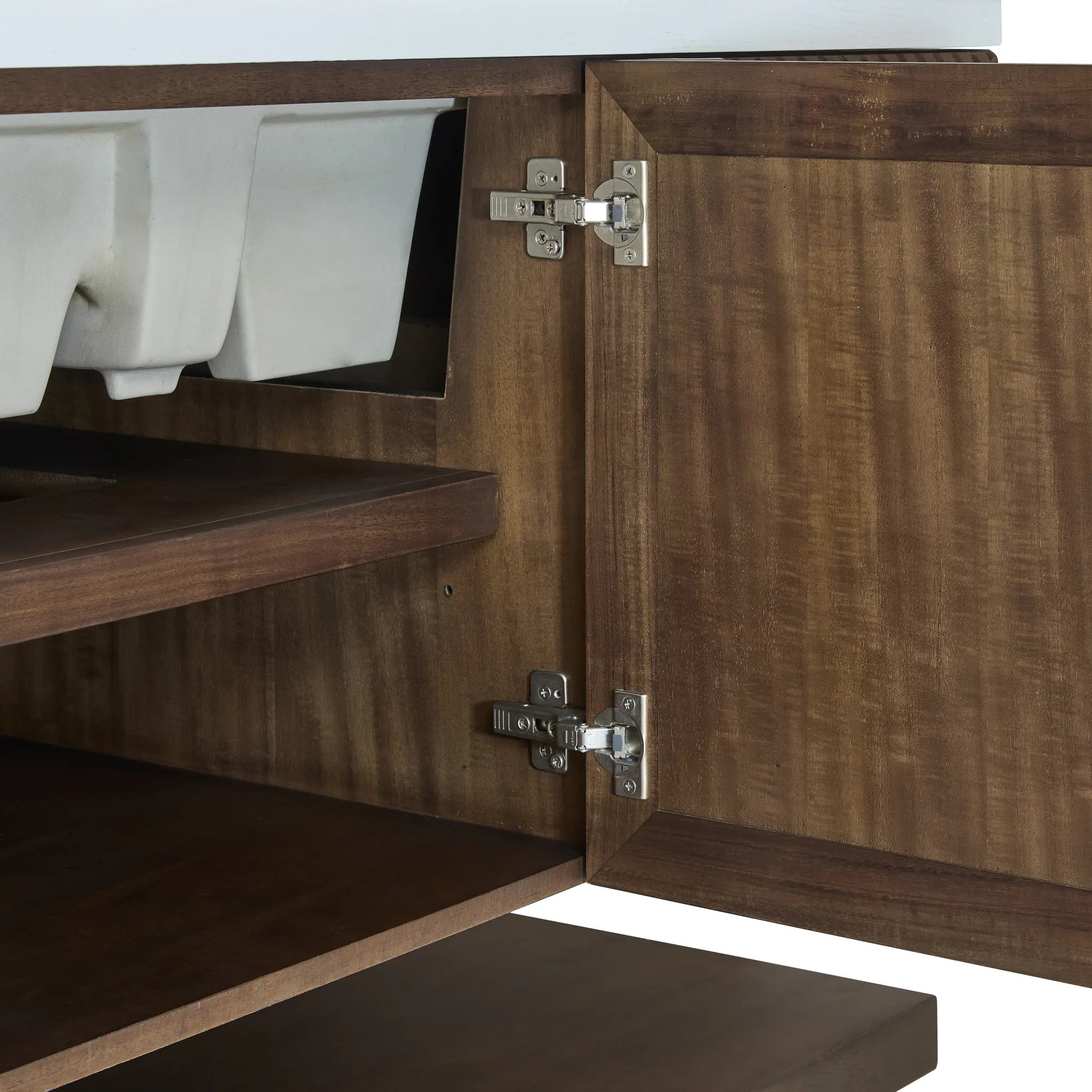 48" Marcello Single Vanity in Chestnut w/FreePower Wireless Charger-Ethereal Noctis Silestone-8" Widespread image 10