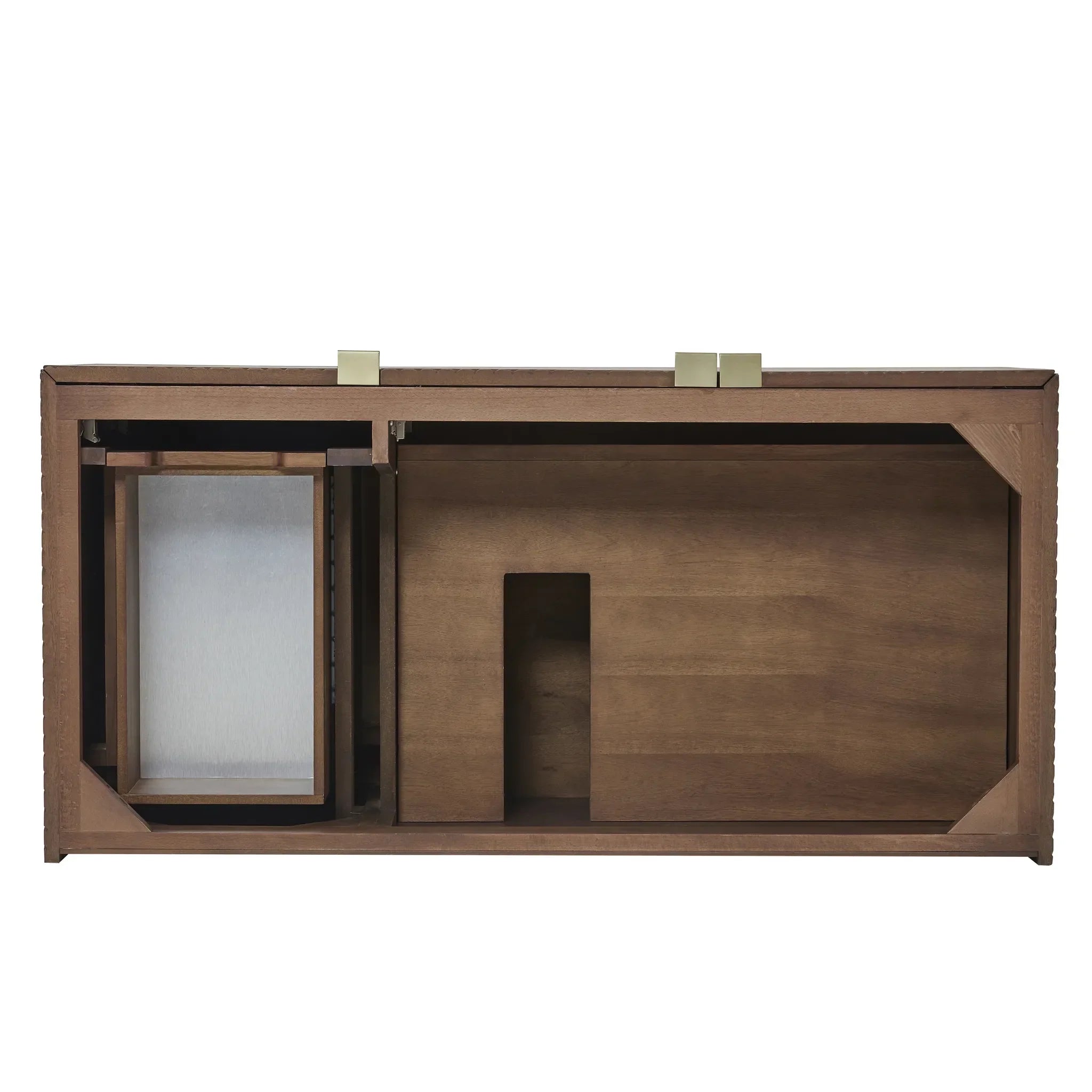 48" Marcello Single Vanity in Chestnut w/FreePower Wireless Charger-Ethereal Noctis Silestone-8" Widespread image 6