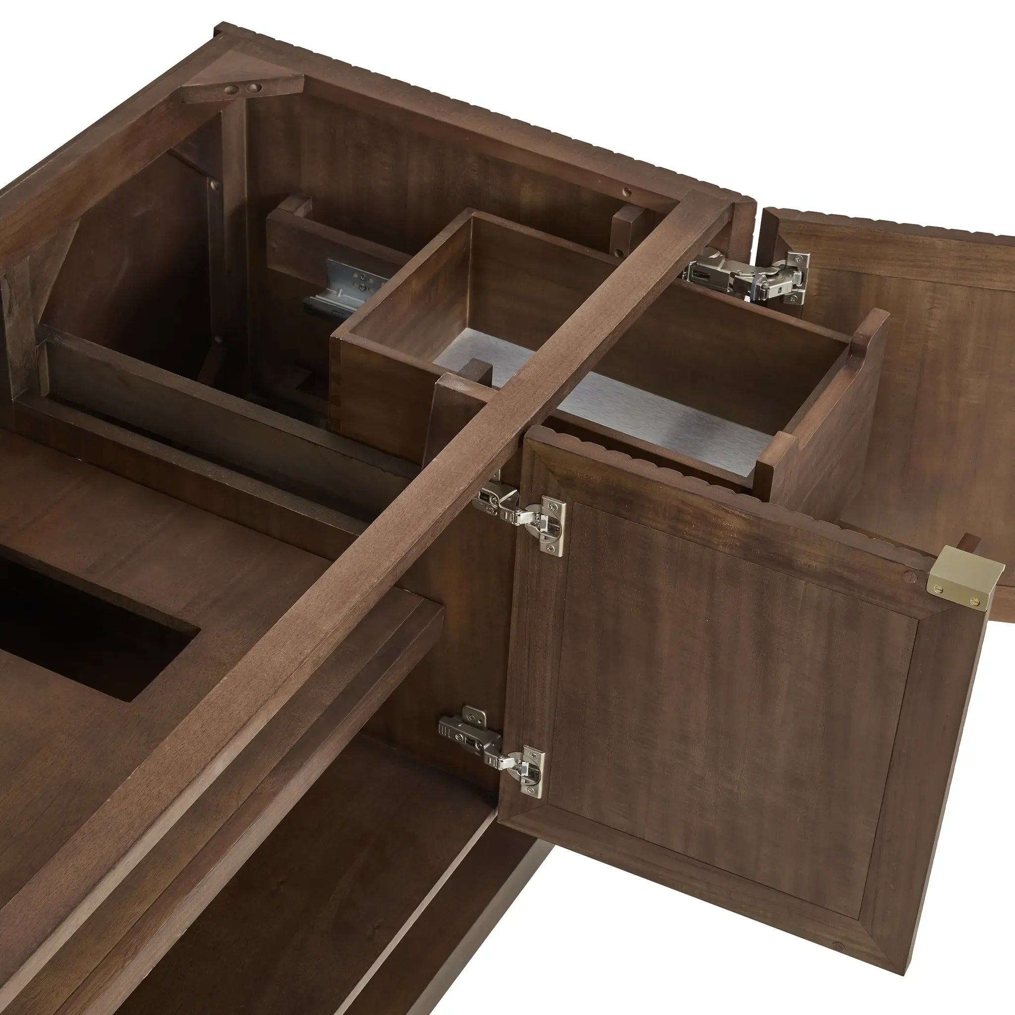 48" Marcello Single Vanity in Chestnut w/FreePower Wireless Charger-Parisien Bleu Silestone-8" Widespread image 9