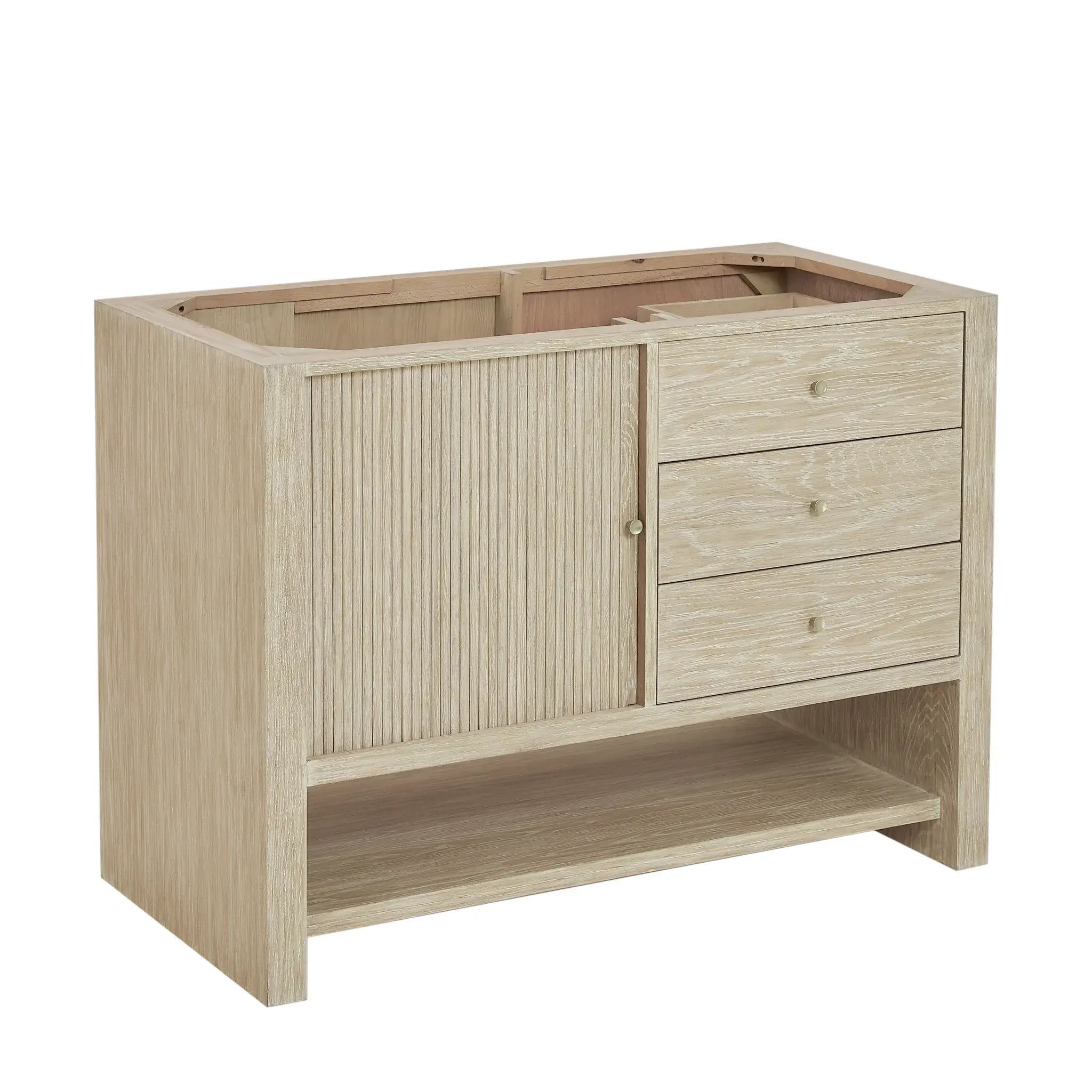 48" Marigot Single Vanity in Sunwashed Oak-Eternal Jasmine Pearl Silestone-8" Widespread image 1