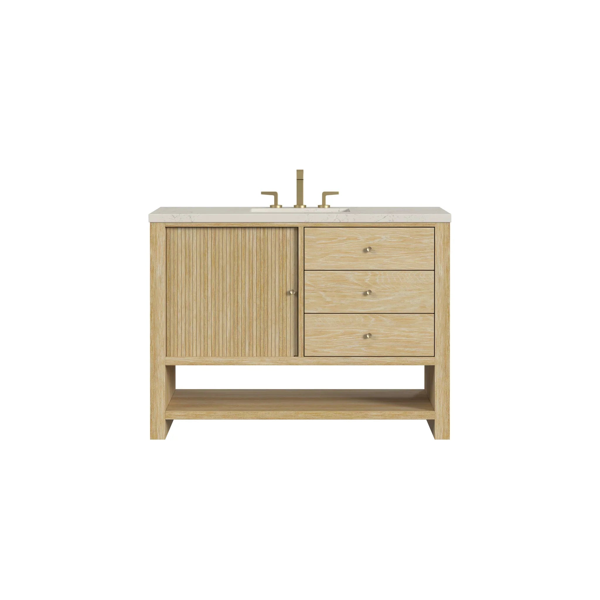 48" Marigot Single Vanity in Sunwashed Oak by James Martin Vanities - AURA Modern Home
