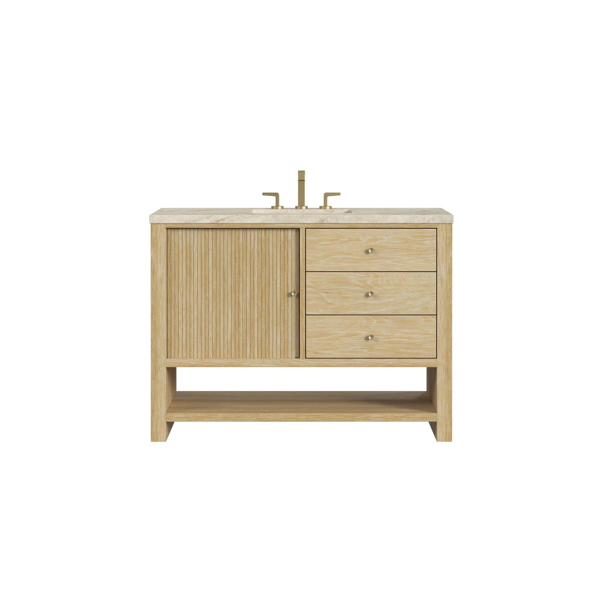48" Marigot Single Vanity in Sunwashed Oak by James Martin Vanities - AURA Modern Home