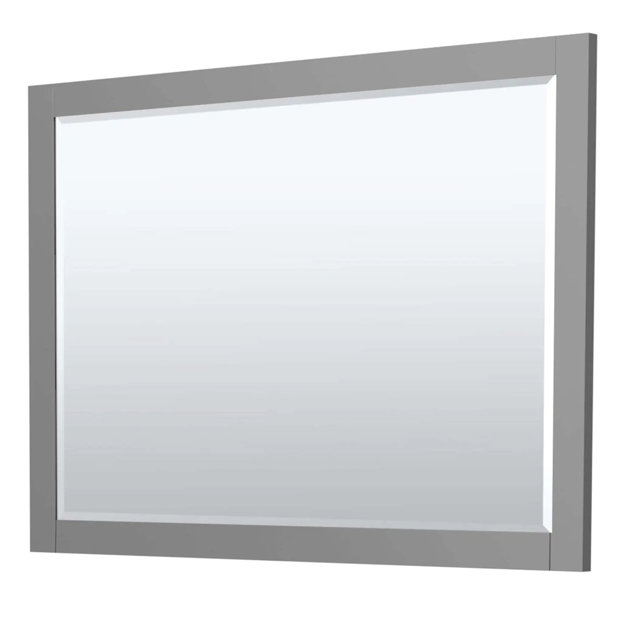 48" Miranda Single Bathroom Vanity in Dark Gray with Matte Black Trim & 46" Mirror by Wyndham